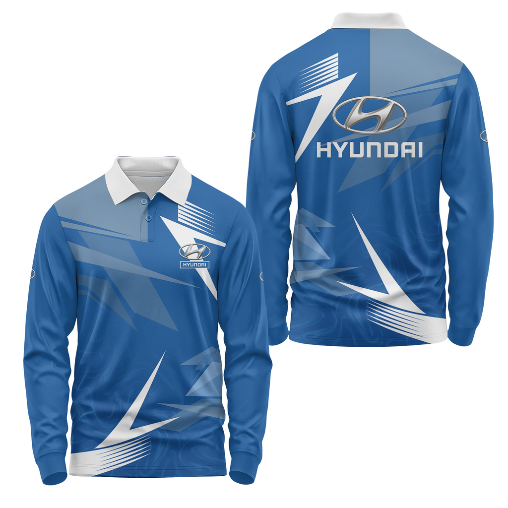 Hyundai Long Sleeve Polo USPL1173