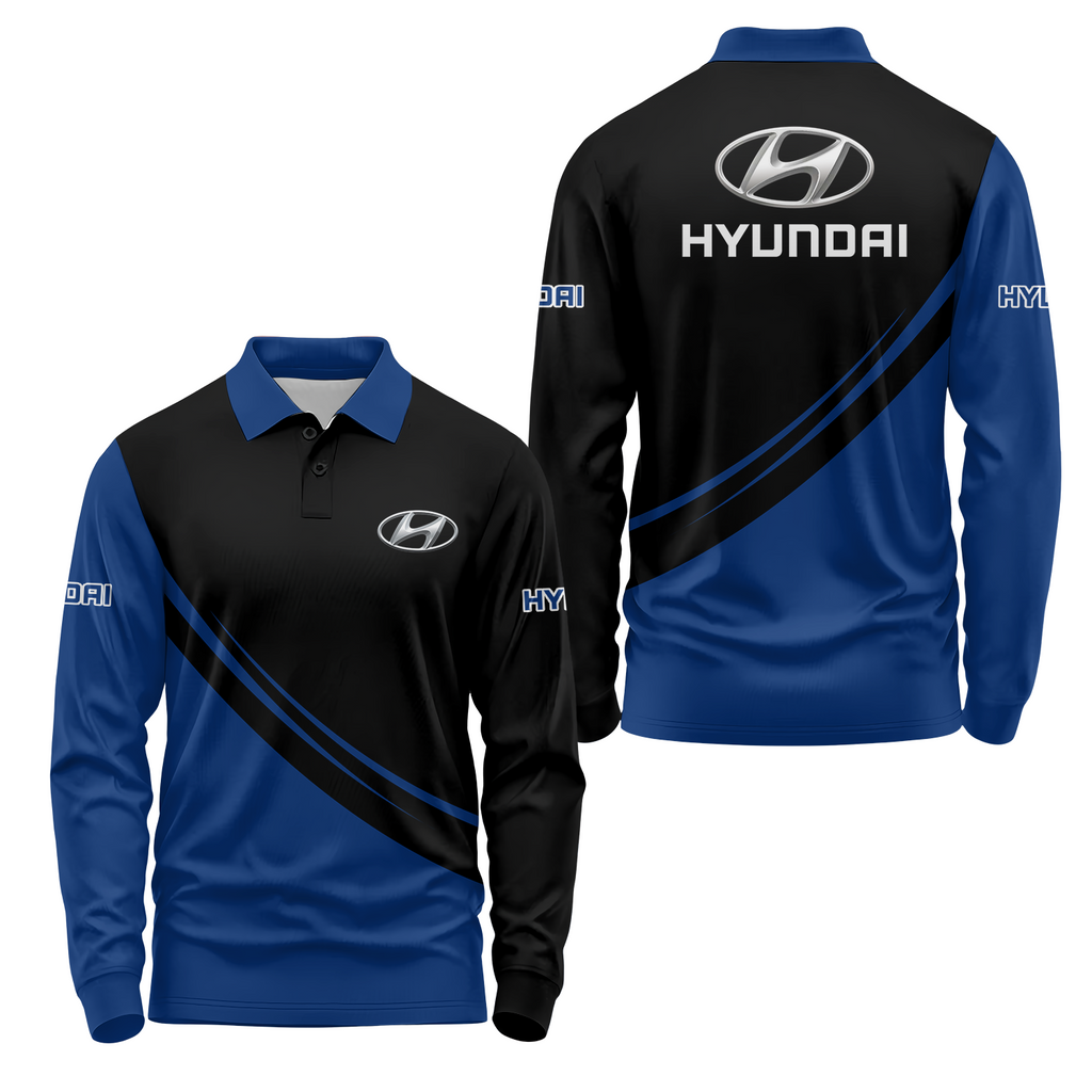 Hyundai Long Sleeve Polo USPL1176