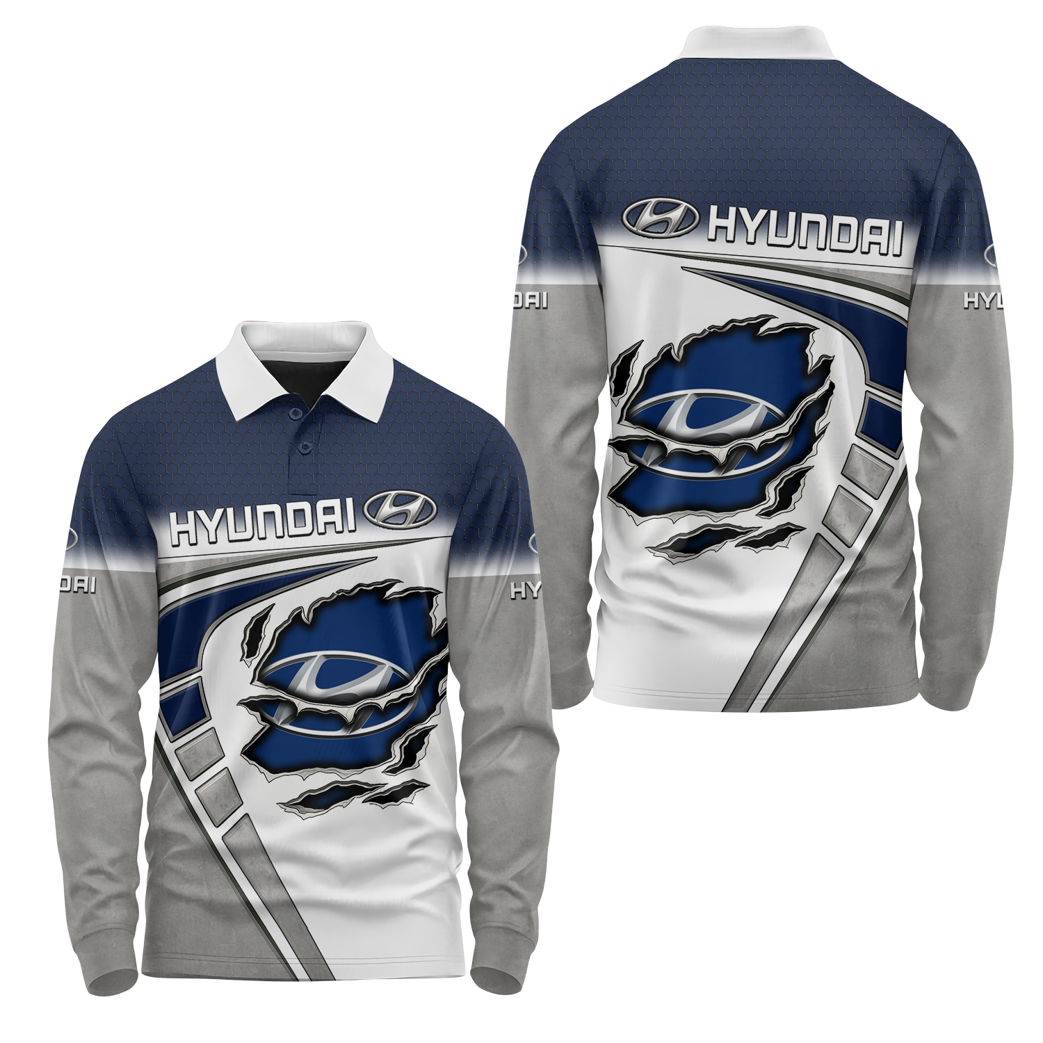 Hyundai Long Sleeve Polo USPL1193