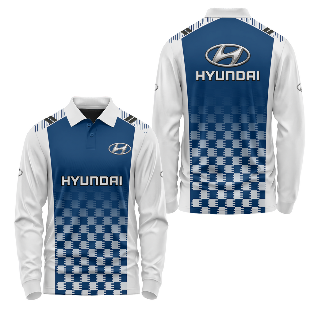 Hyundai Long Sleeve Polo USPL1213