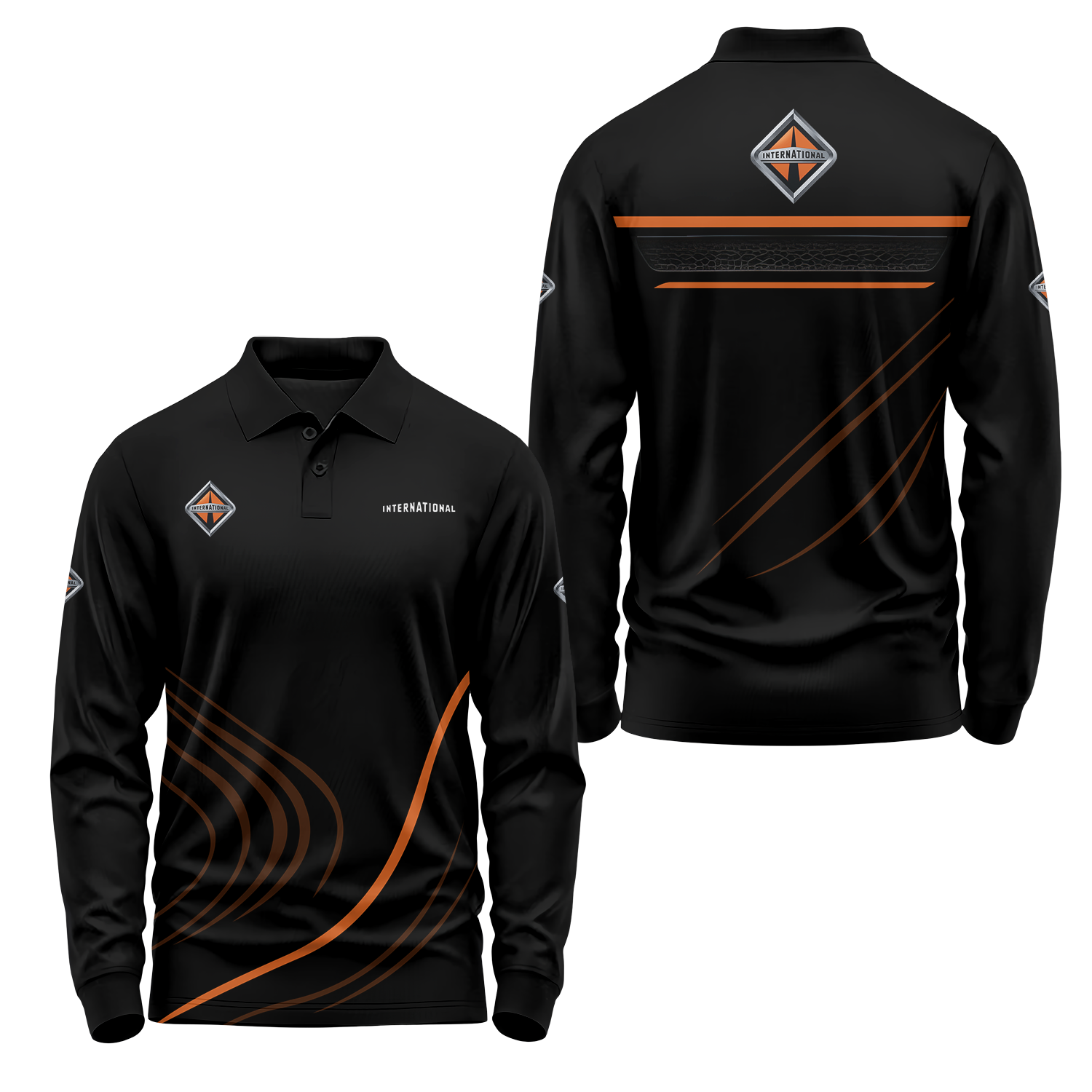 International Trucks Long Sleeve Polo USPL1874