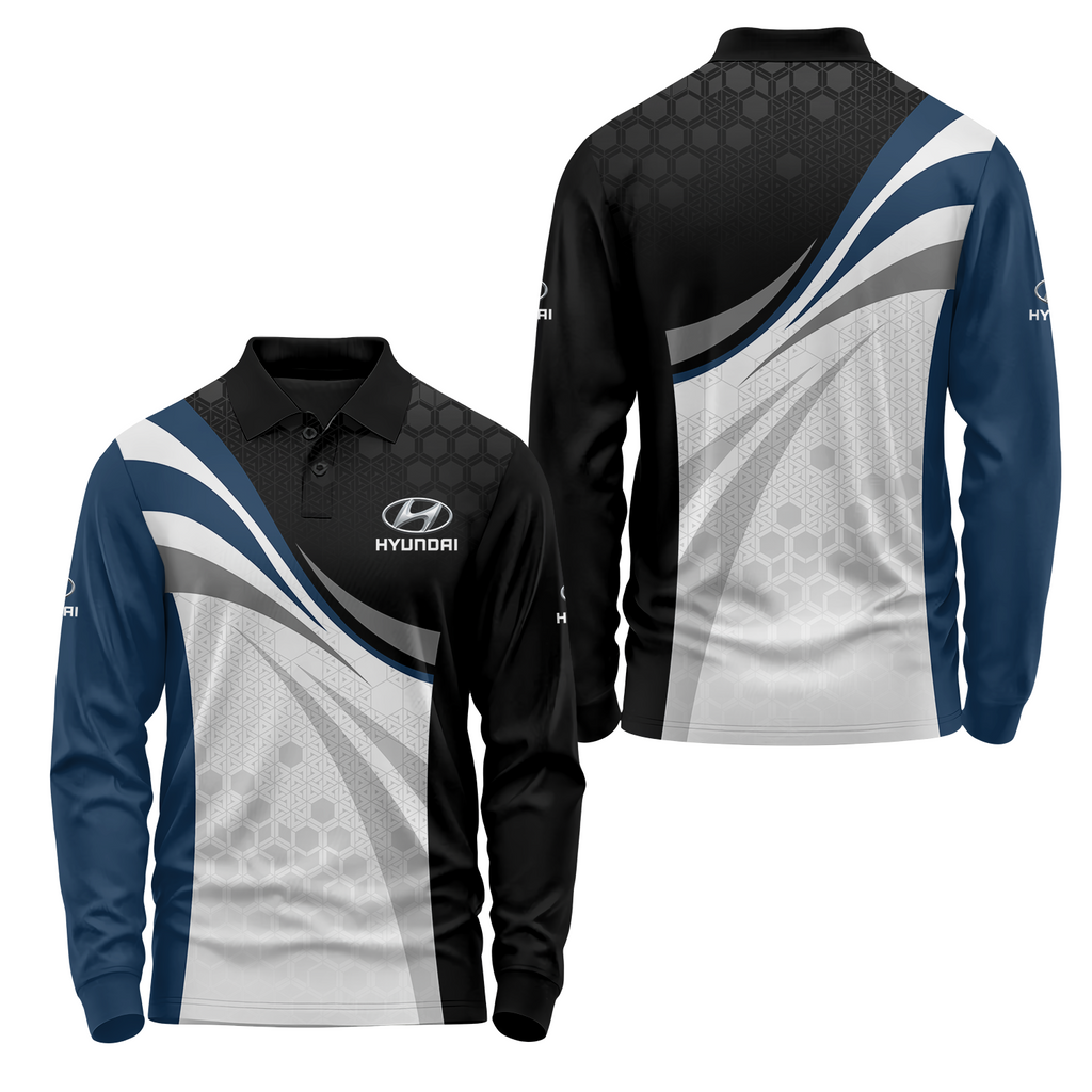 Hyundai Long Sleeve Polo USPL1216