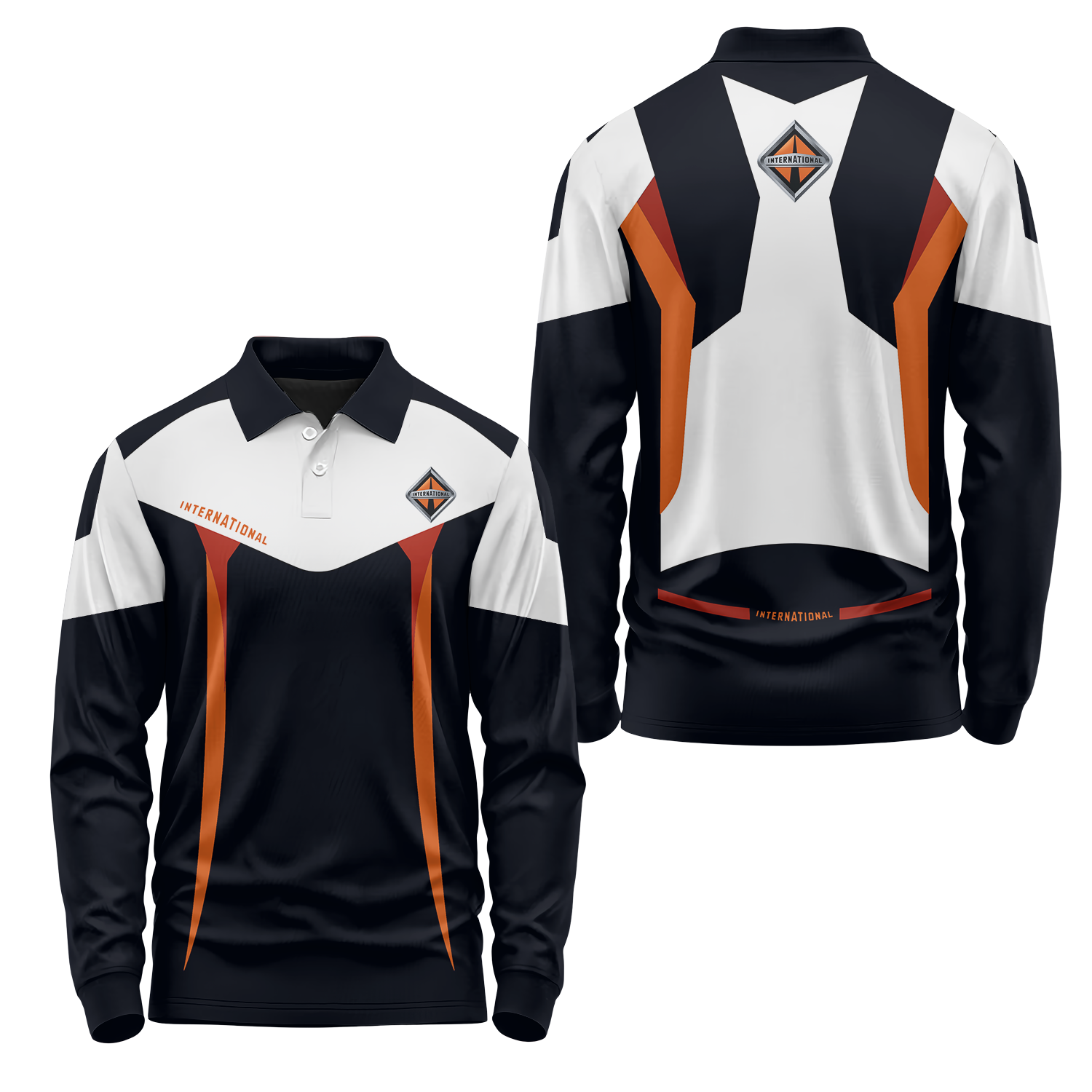 International Trucks Long Sleeve Polo USPL1873