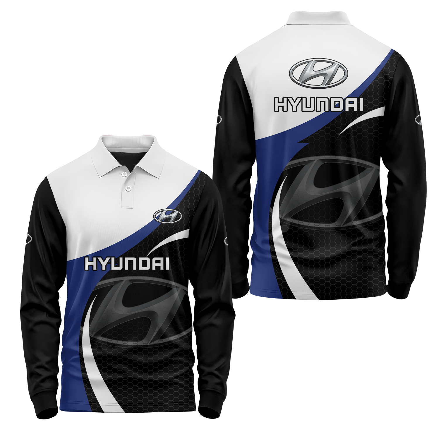 Hyundai Long Sleeve Polo USPL1218