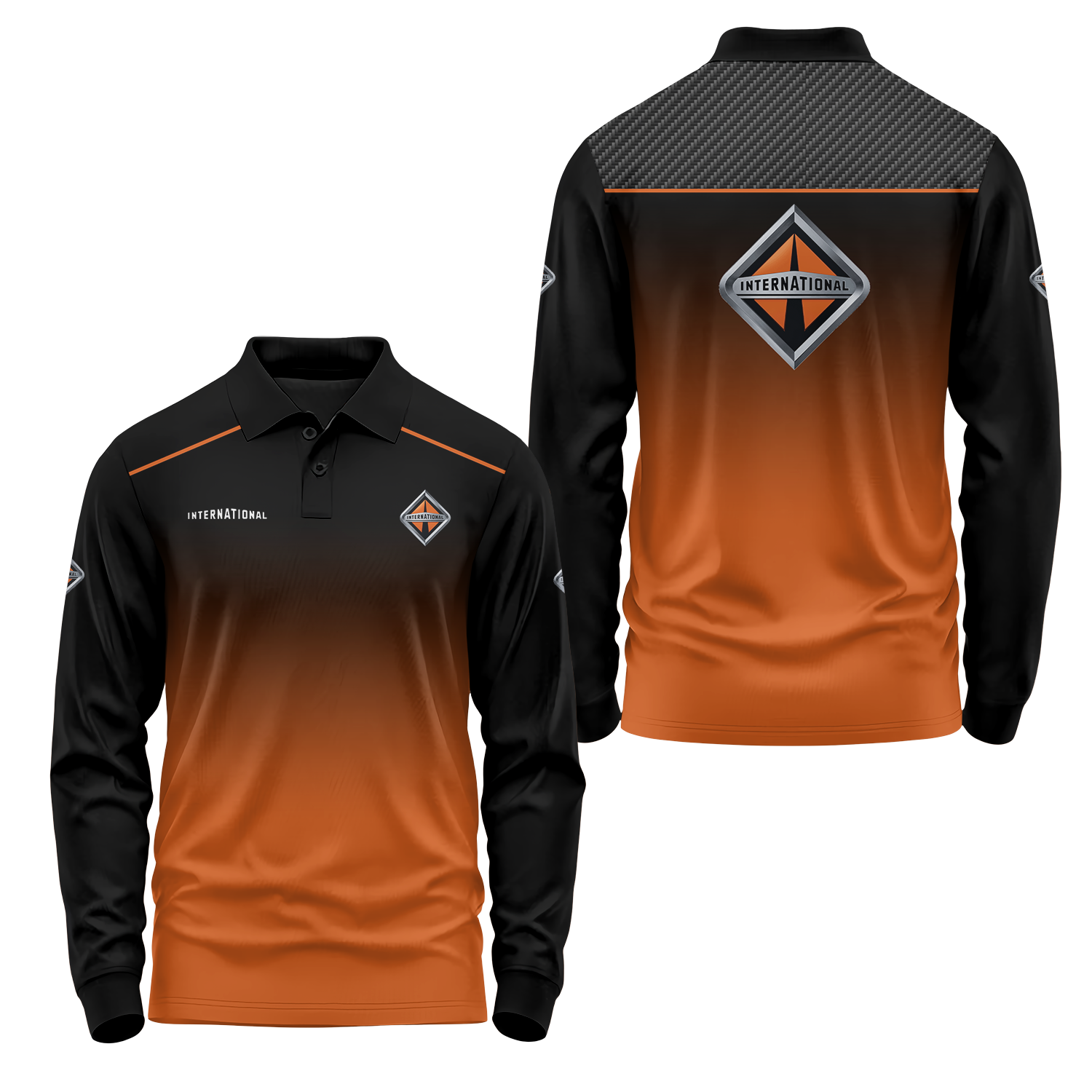 International Trucks Long Sleeve Polo USPL1867