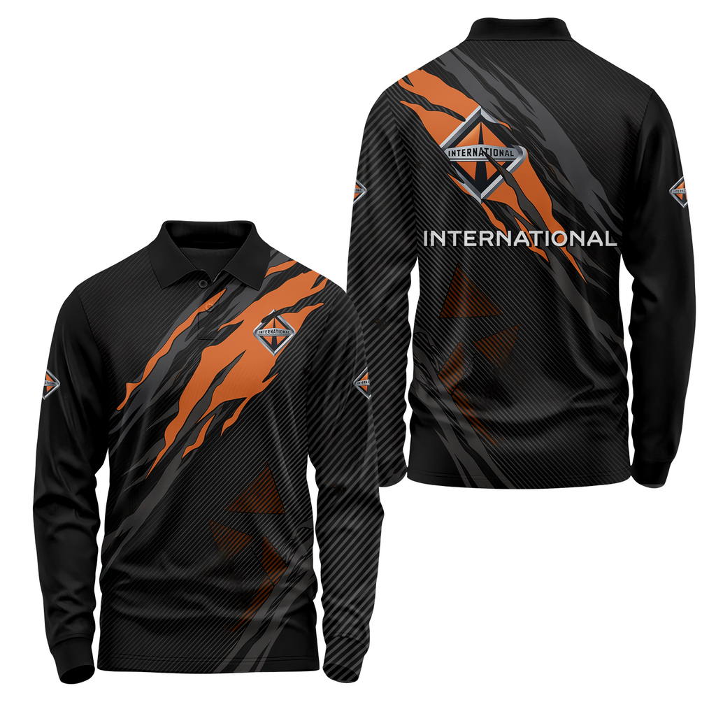 International Trucks Long Sleeve Polo USPL1898