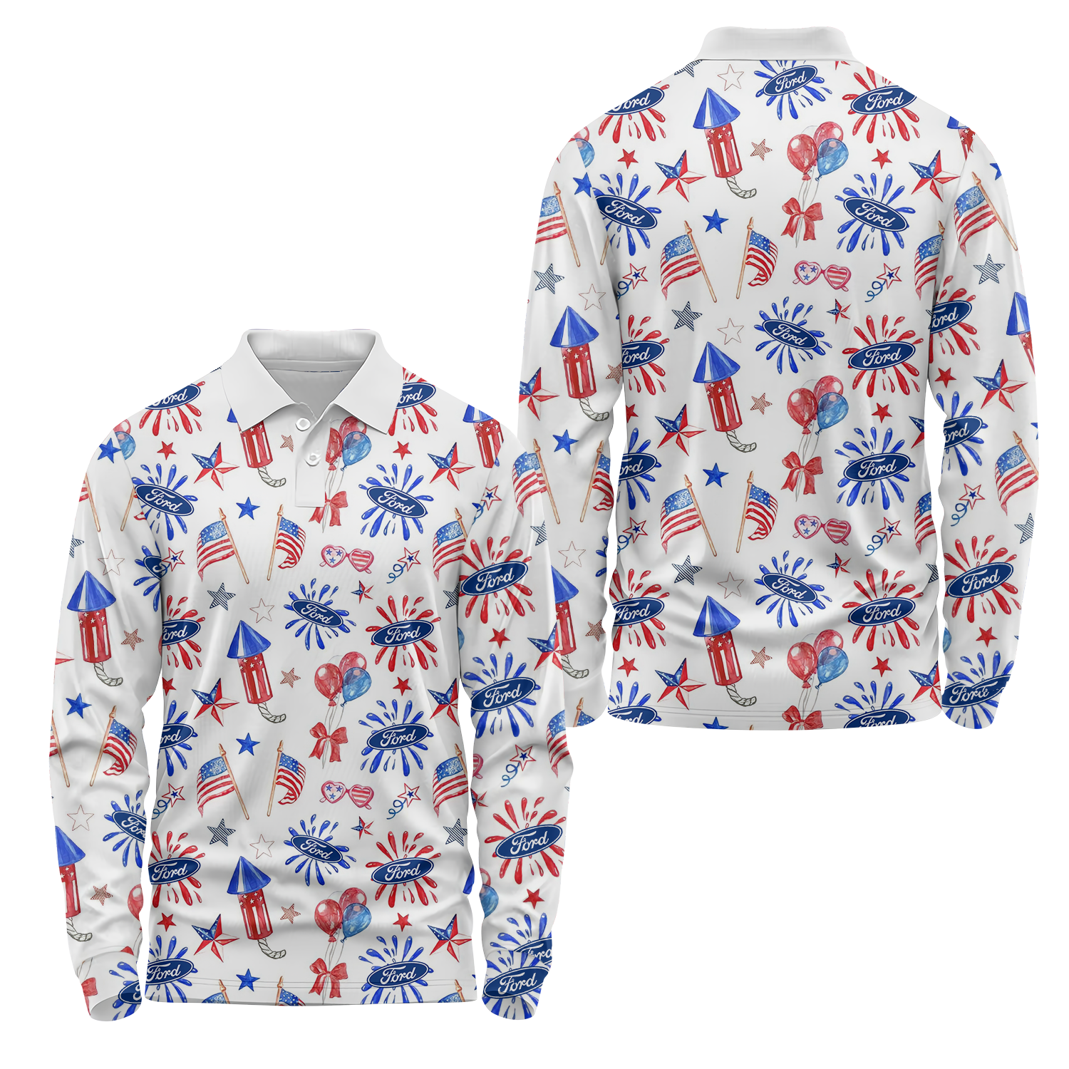 Ford Long Sleeve Polo USPL186