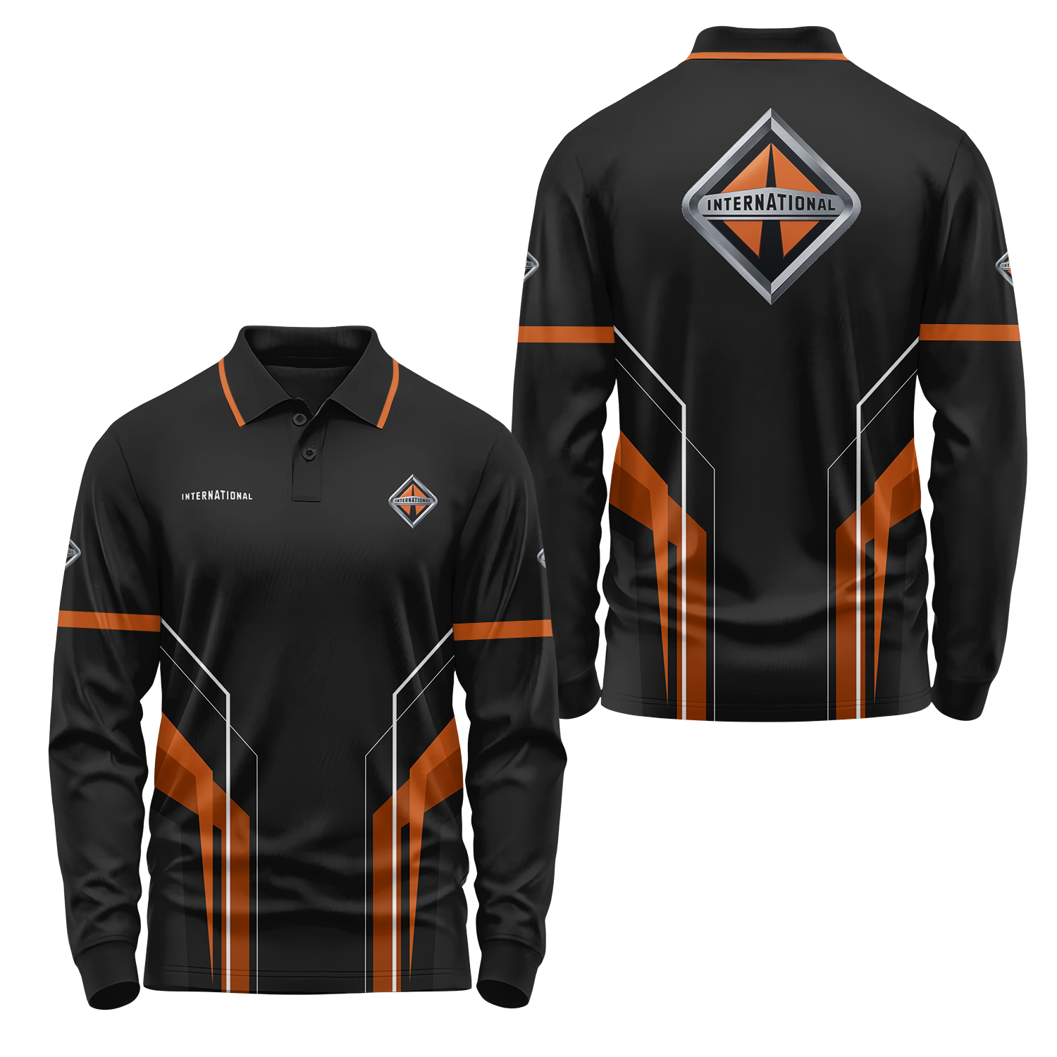 International Trucks Long Sleeve Polo USPL1852