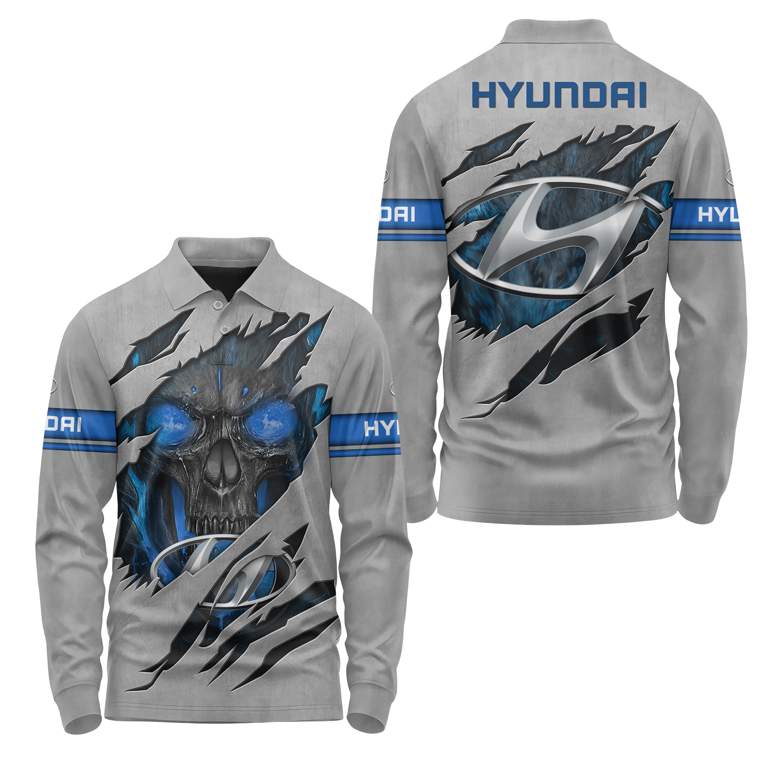 Hyundai Long Sleeve Polo USPL1192