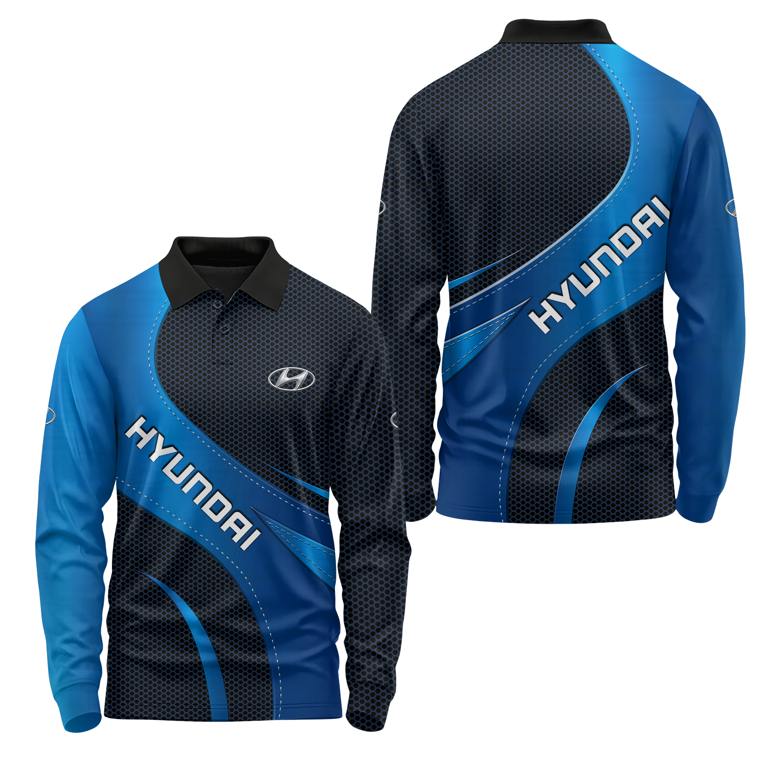 Hyundai Long Sleeve Polo USPL1205