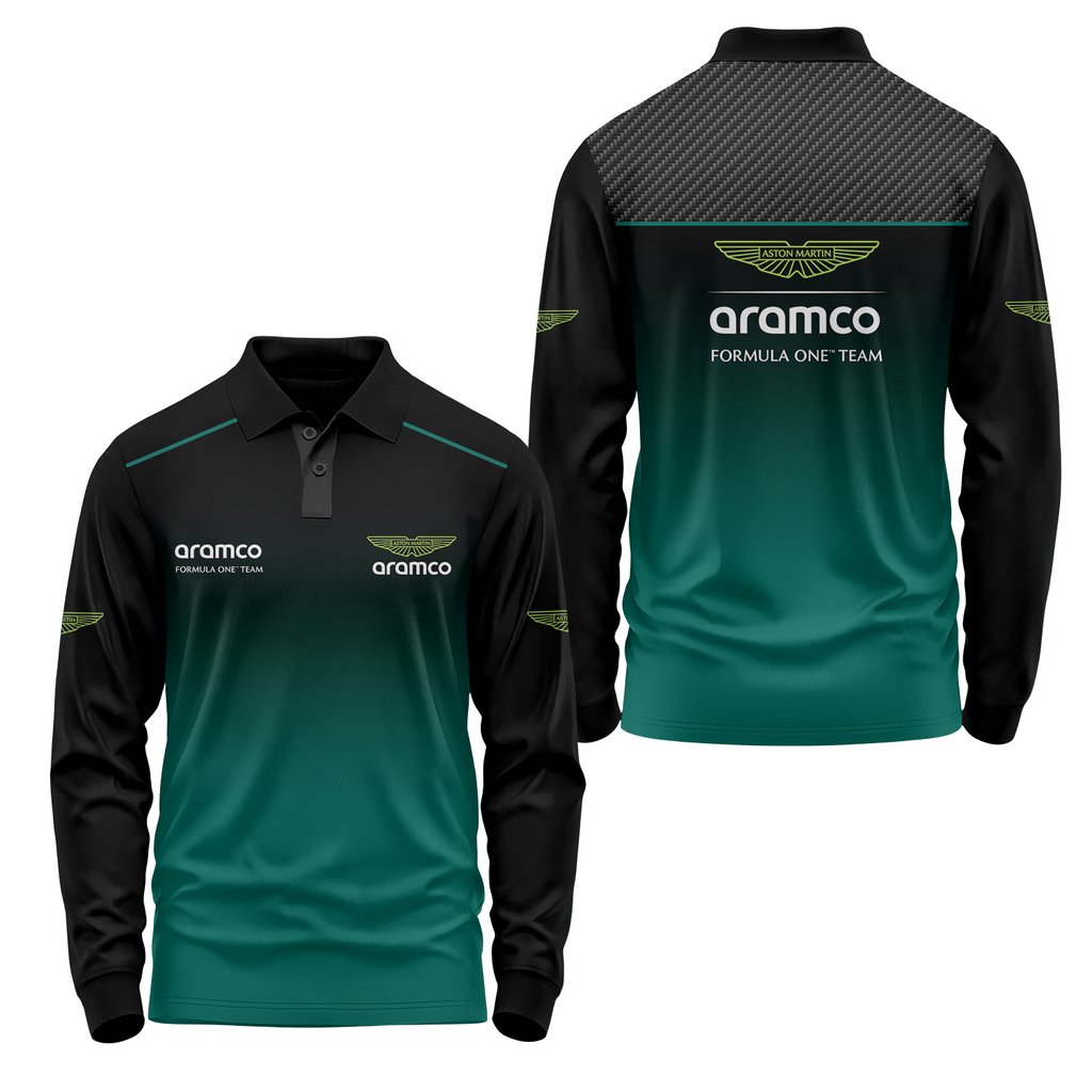 Aston Martin Long Sleeve Polo USPL306