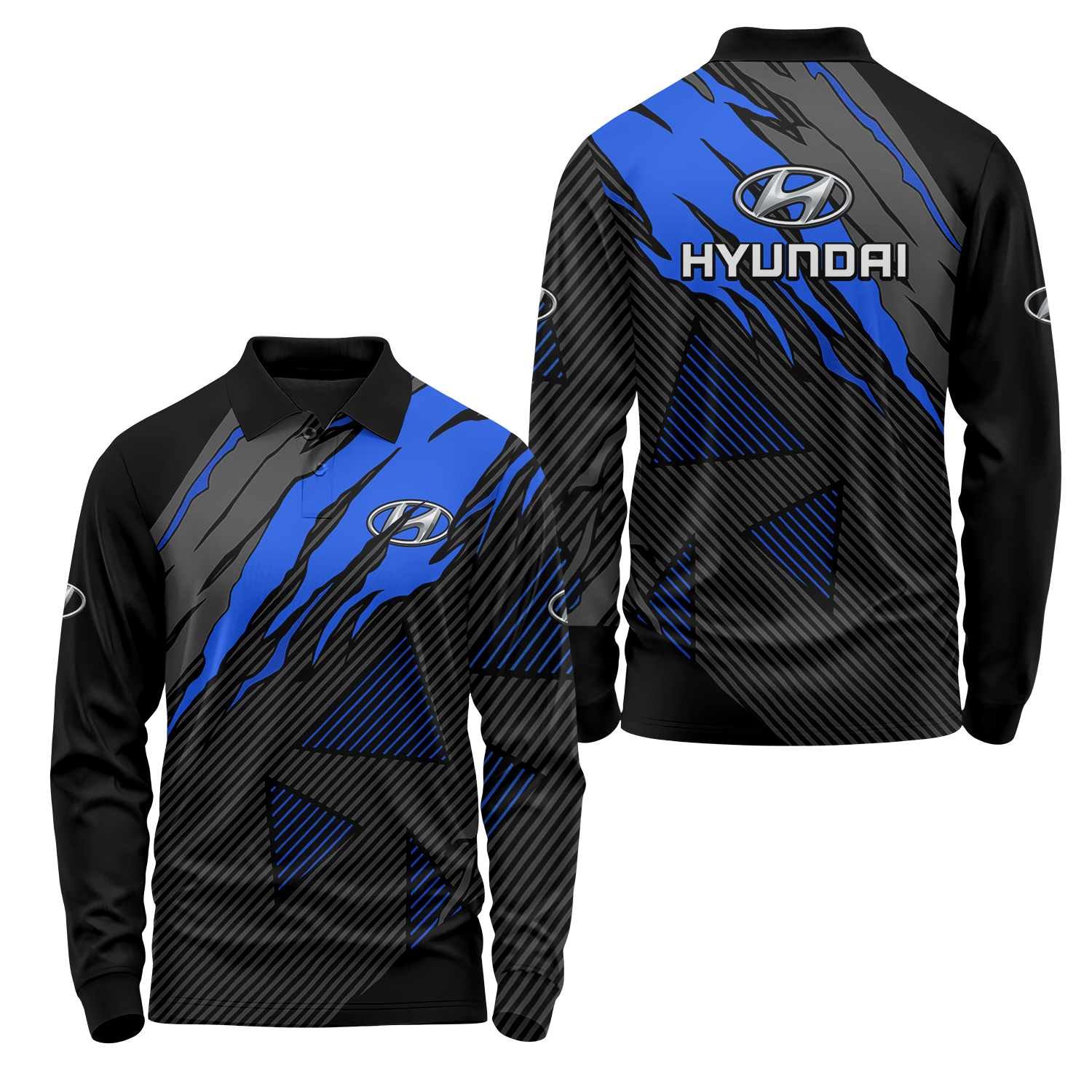 Hyundai Long Sleeve Polo USPL1207