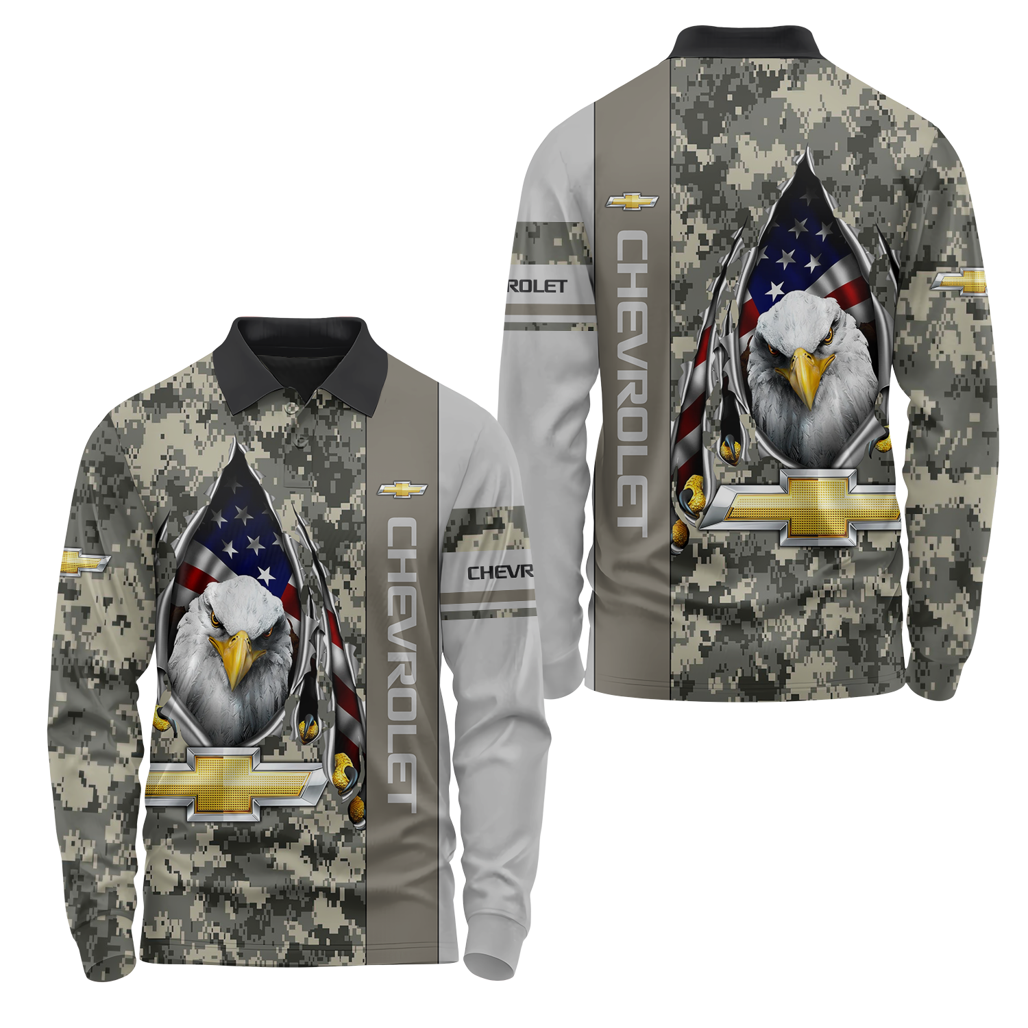 Chevrolet Long Sleeve Polo USPL1004