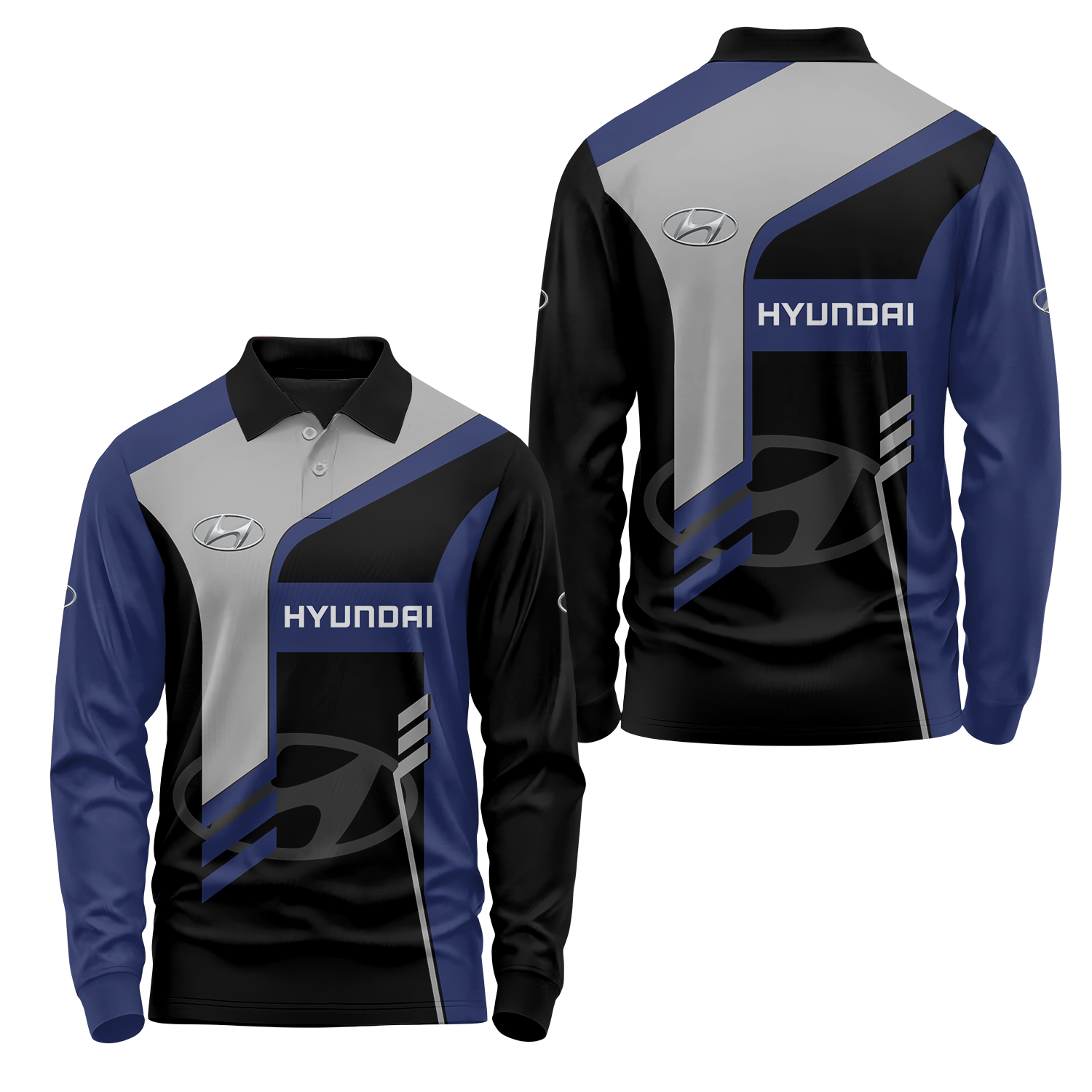 Hyundai Long Sleeve Polo USPL1208