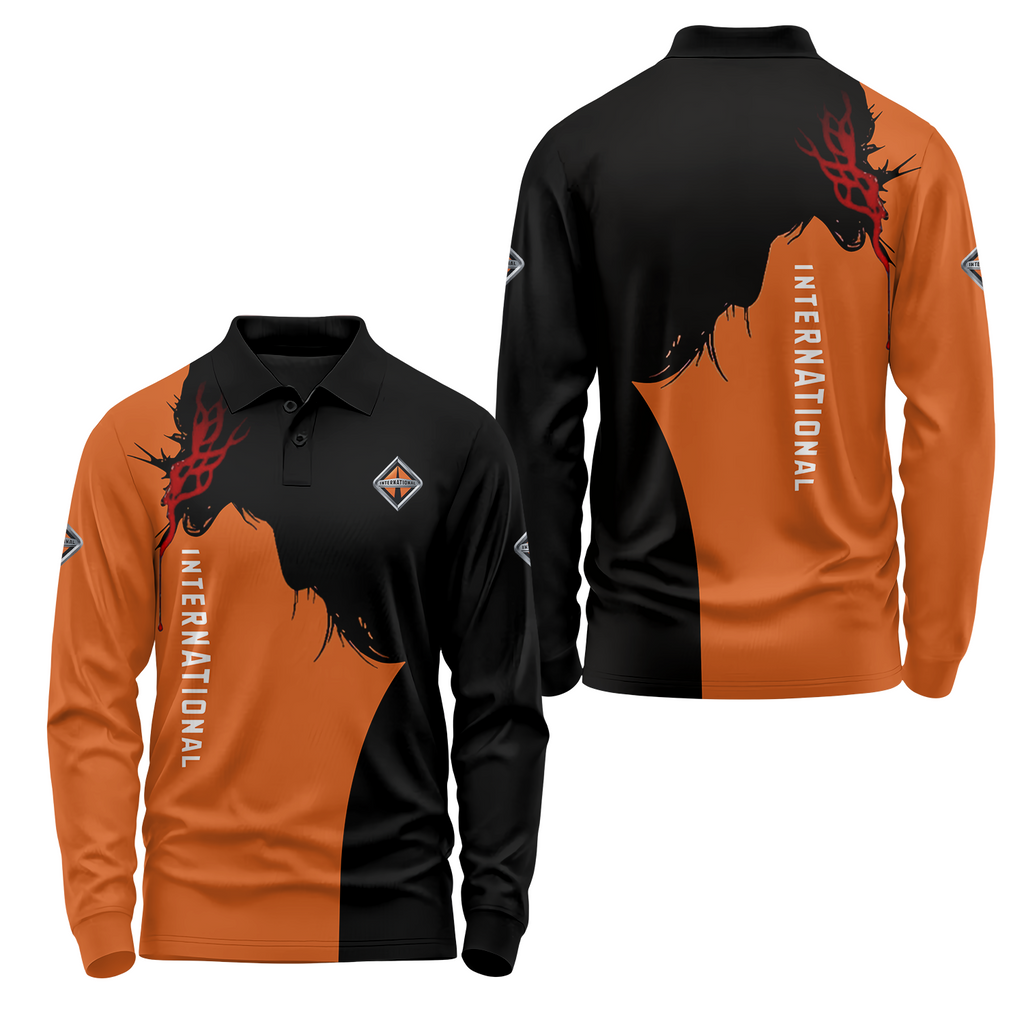 International Trucks Long Sleeve Polo USPL1876