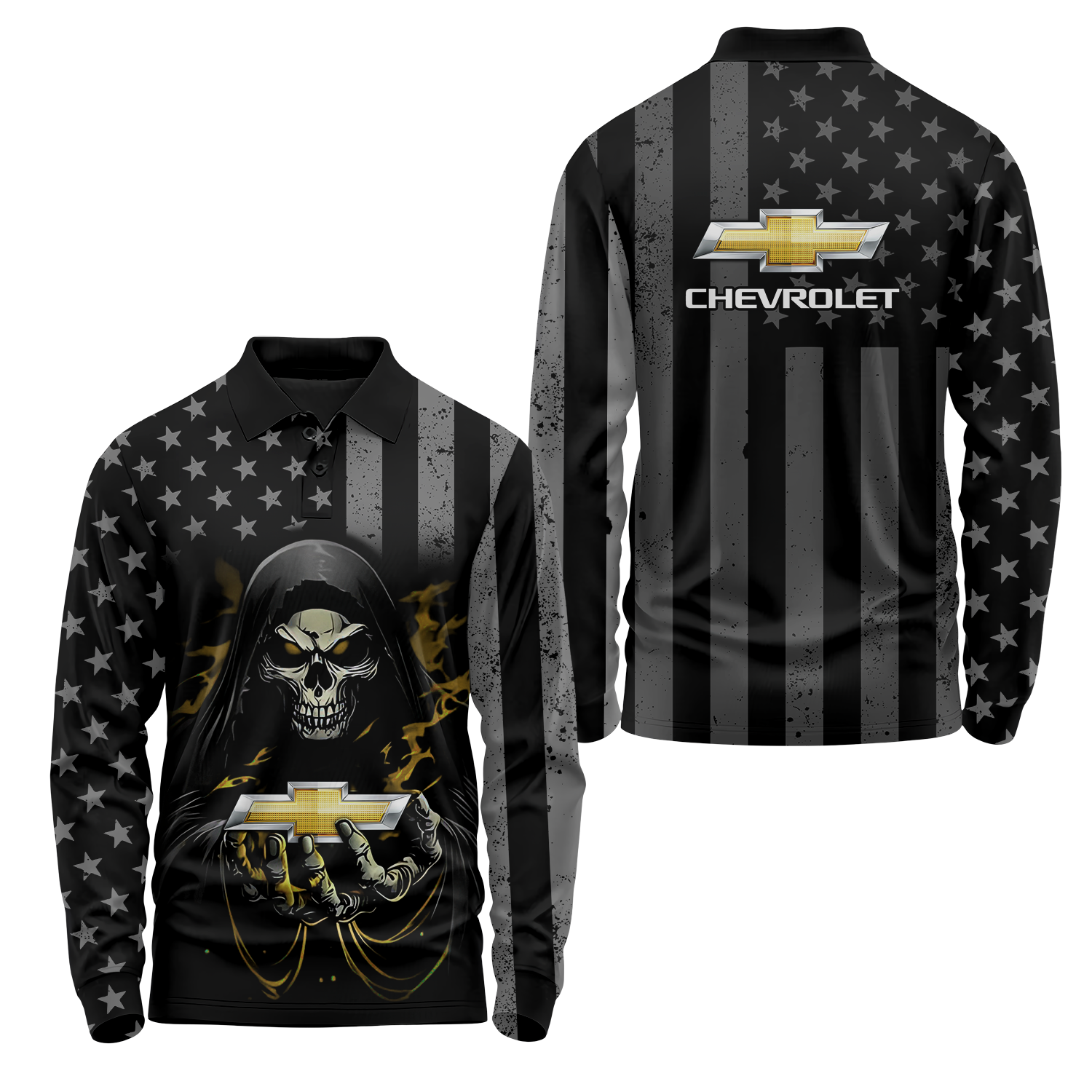 Chevrolet Long Sleeve Polo USPL1017