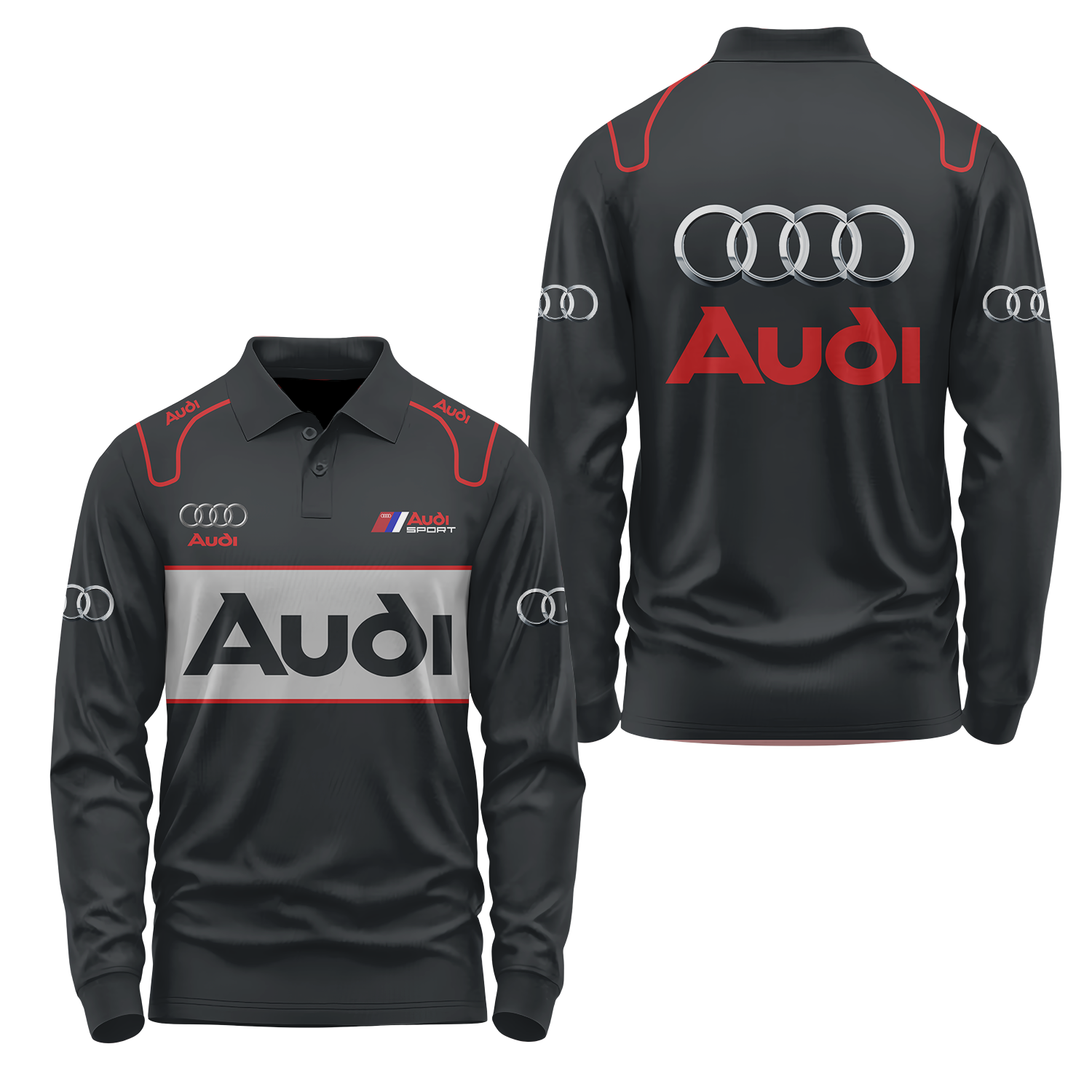 Audi Long Sleeve Polo USPL761