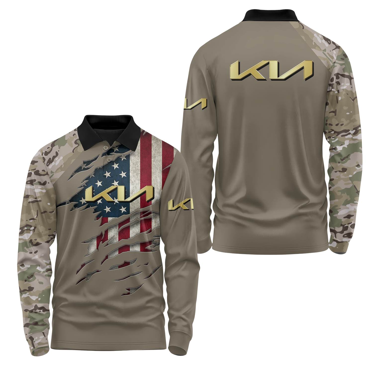 Kia Long Sleeve Polo USPL1235