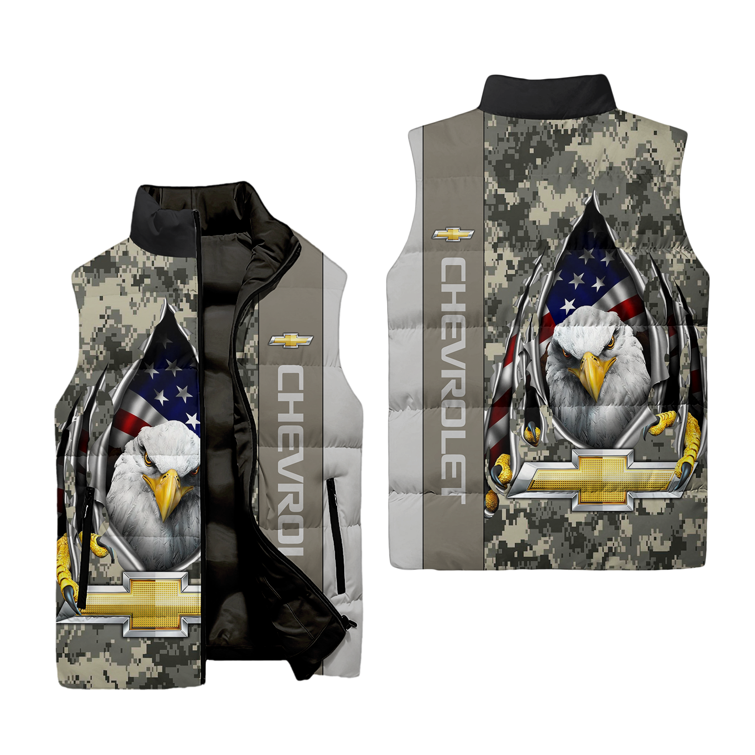 Chevrolet Sleeveless Puffer Jacket USPL1004