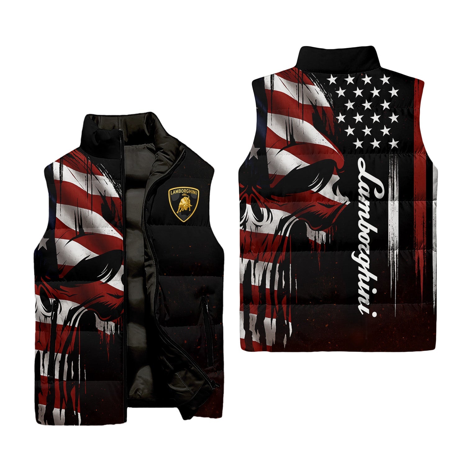 Lamborghini Sleeveless Puffer Jacket USPL701