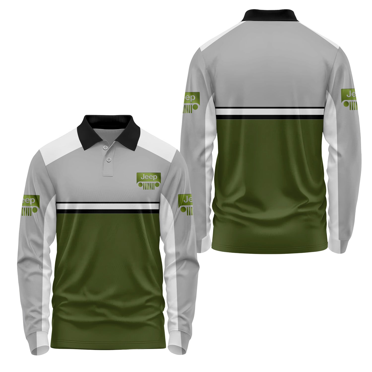 Jeep Long Sleeve Polo USPL434