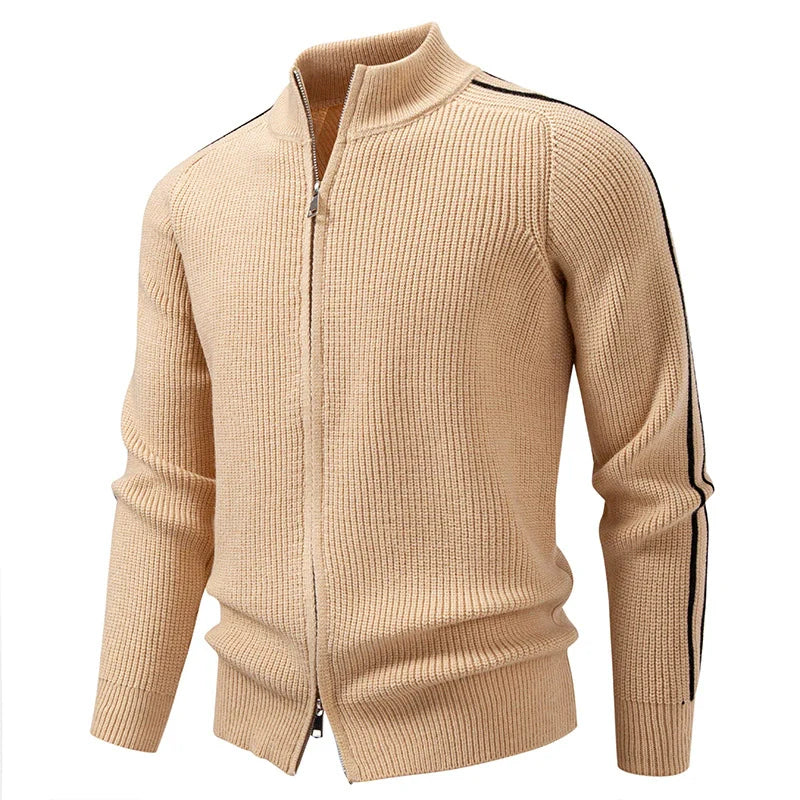 BOGO | Men’s Stand Collar Dual-Zip Knit Jacket