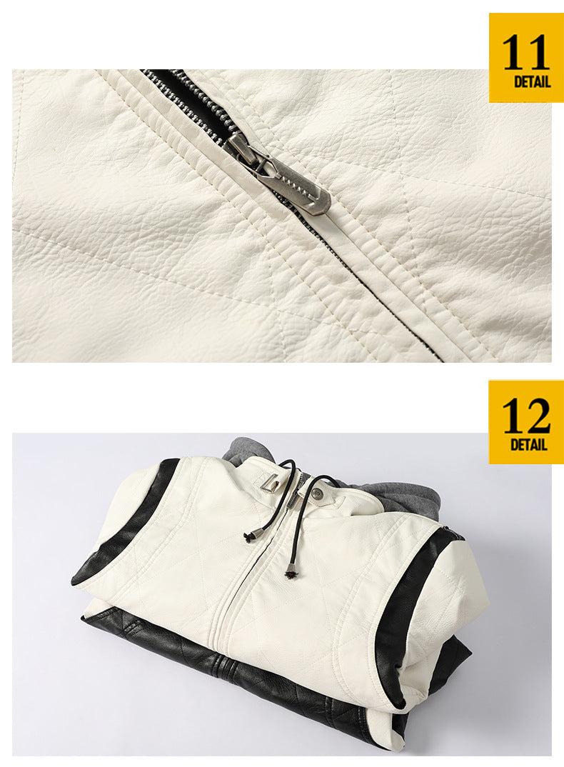 BOGO | Men's PU Leather Hooded Jacket V6