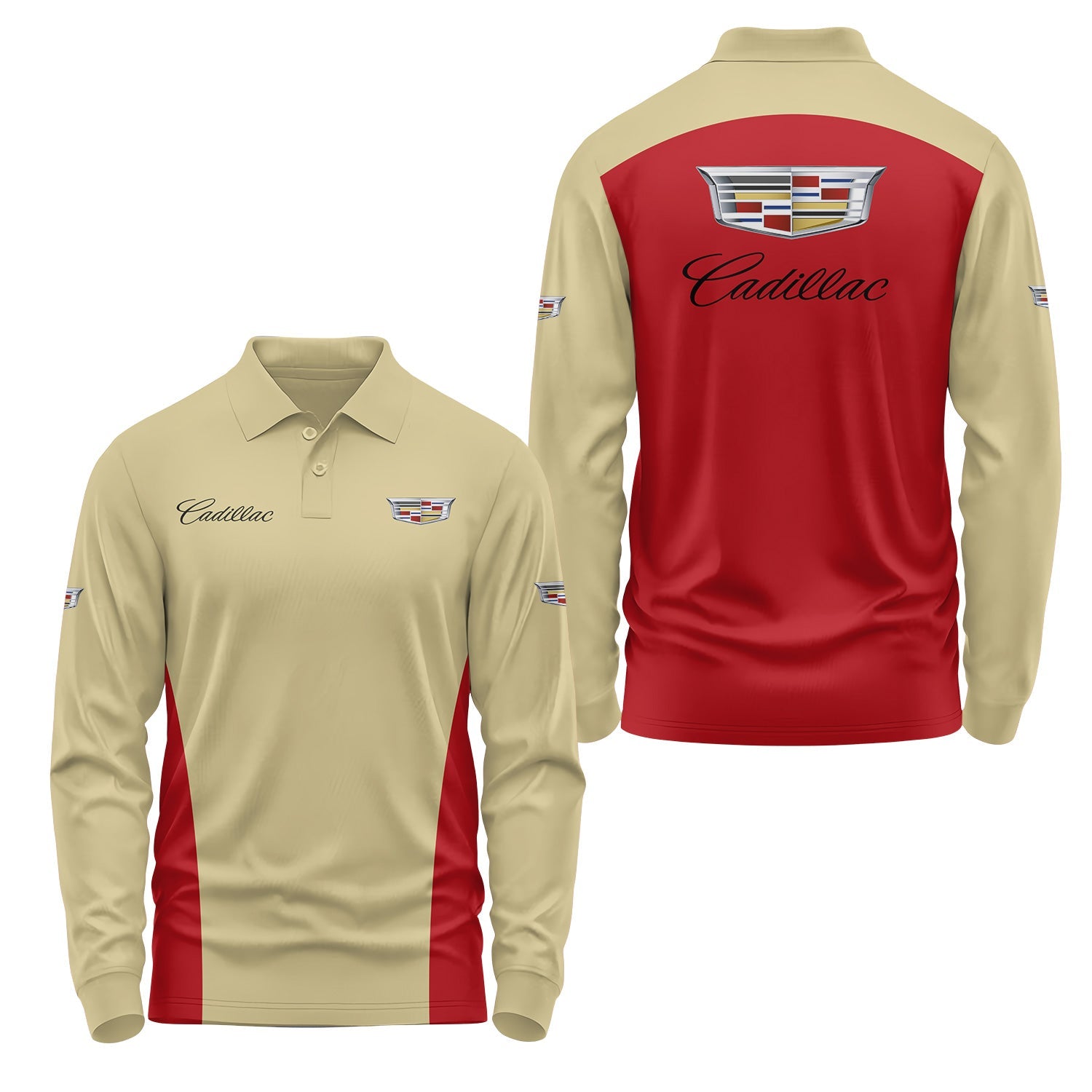 Cadillac Long Sleeve Polo USPL2783