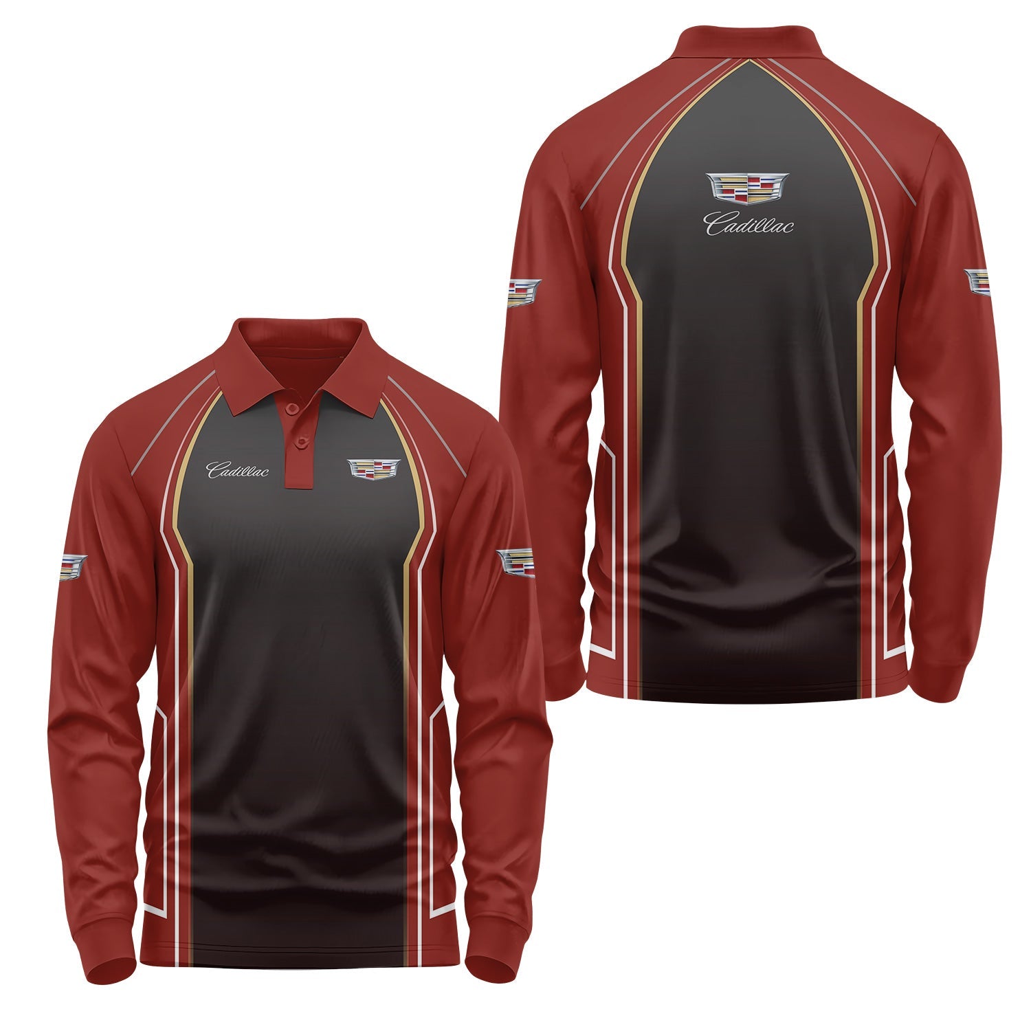 Cadillac Long Sleeve Polo USPL2813