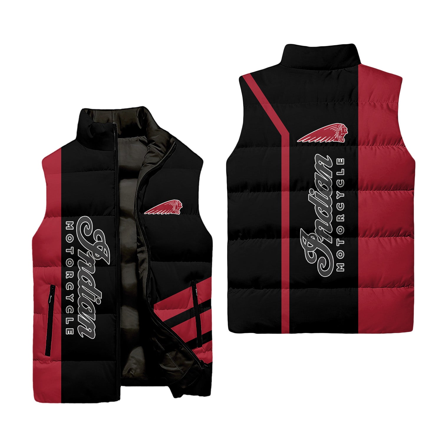 Indian Motorcycles Sleeveless Puffer Jacket USPL2658