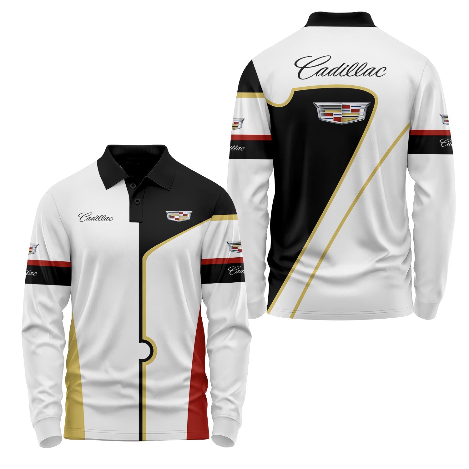 Cadillac Long Sleeve Polo USPL2790