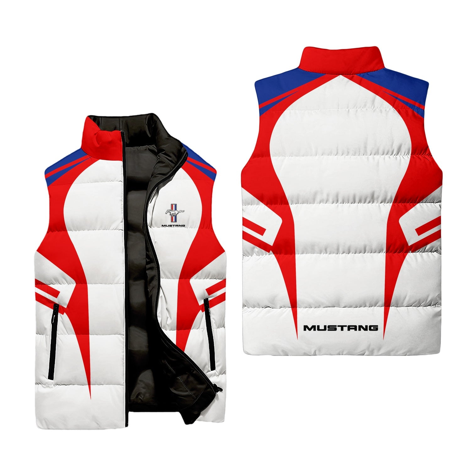 Ford Mustang Sleeveless Puffer Jacket USPL2705