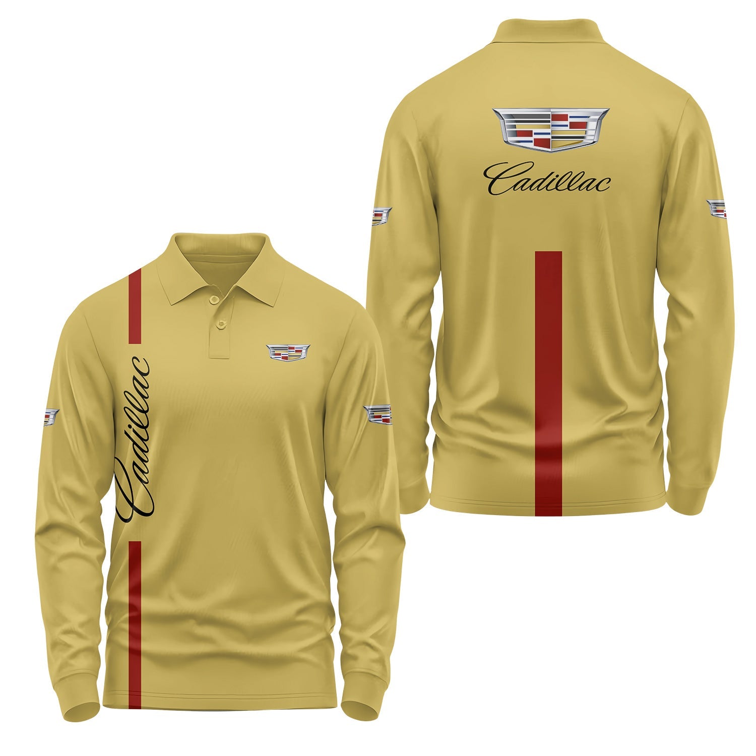 Cadillac Long Sleeve Polo USPL2792