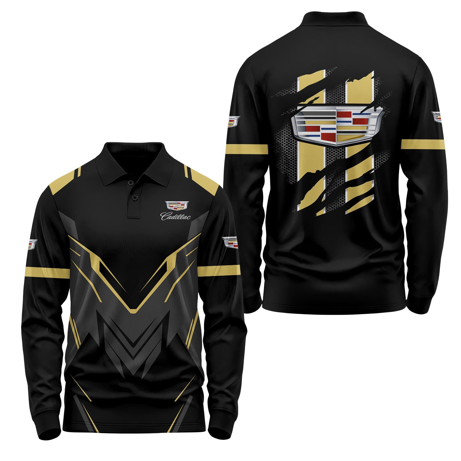 Cadillac Long Sleeve Polo USPL2812