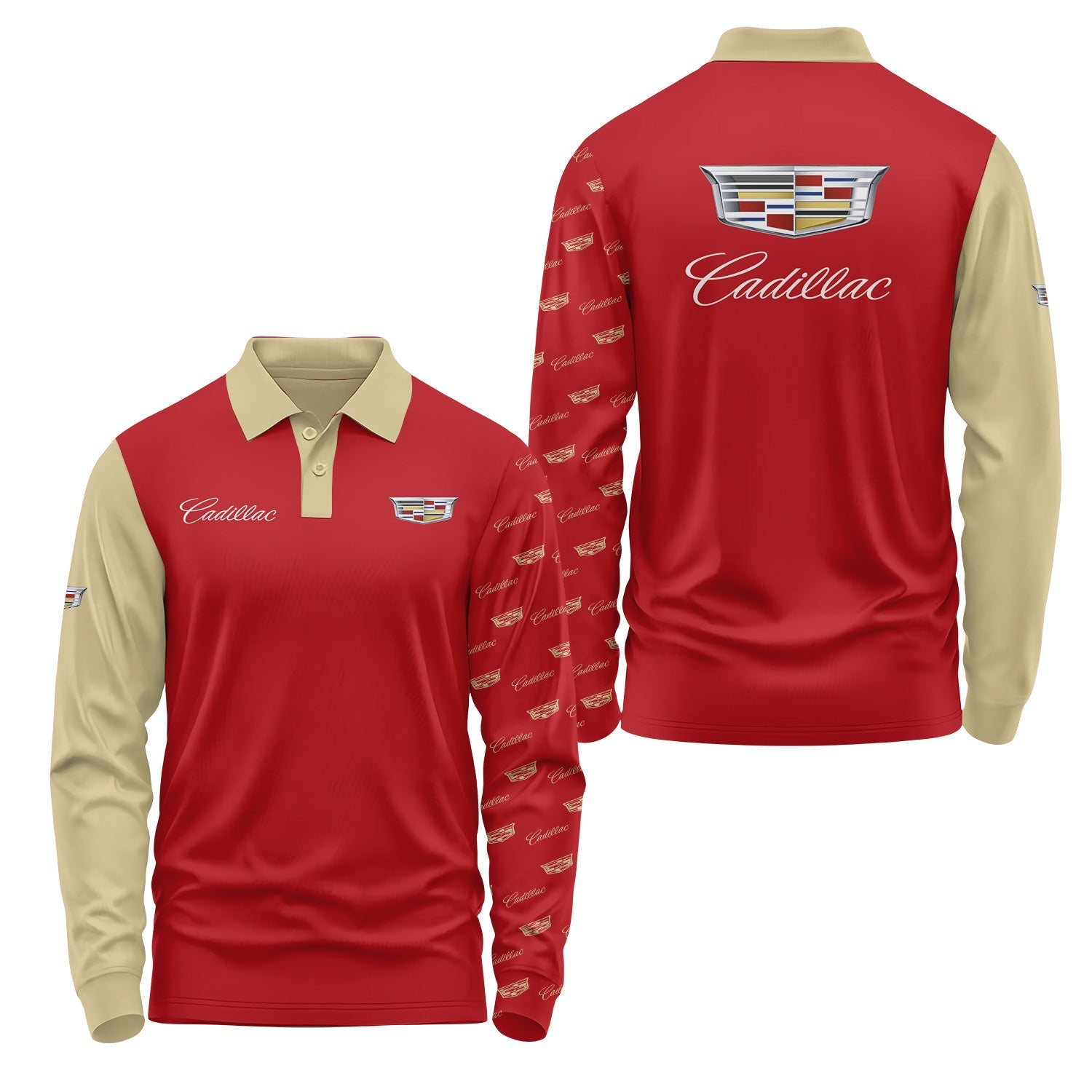 Cadillac Long Sleeve Polo USPL2784