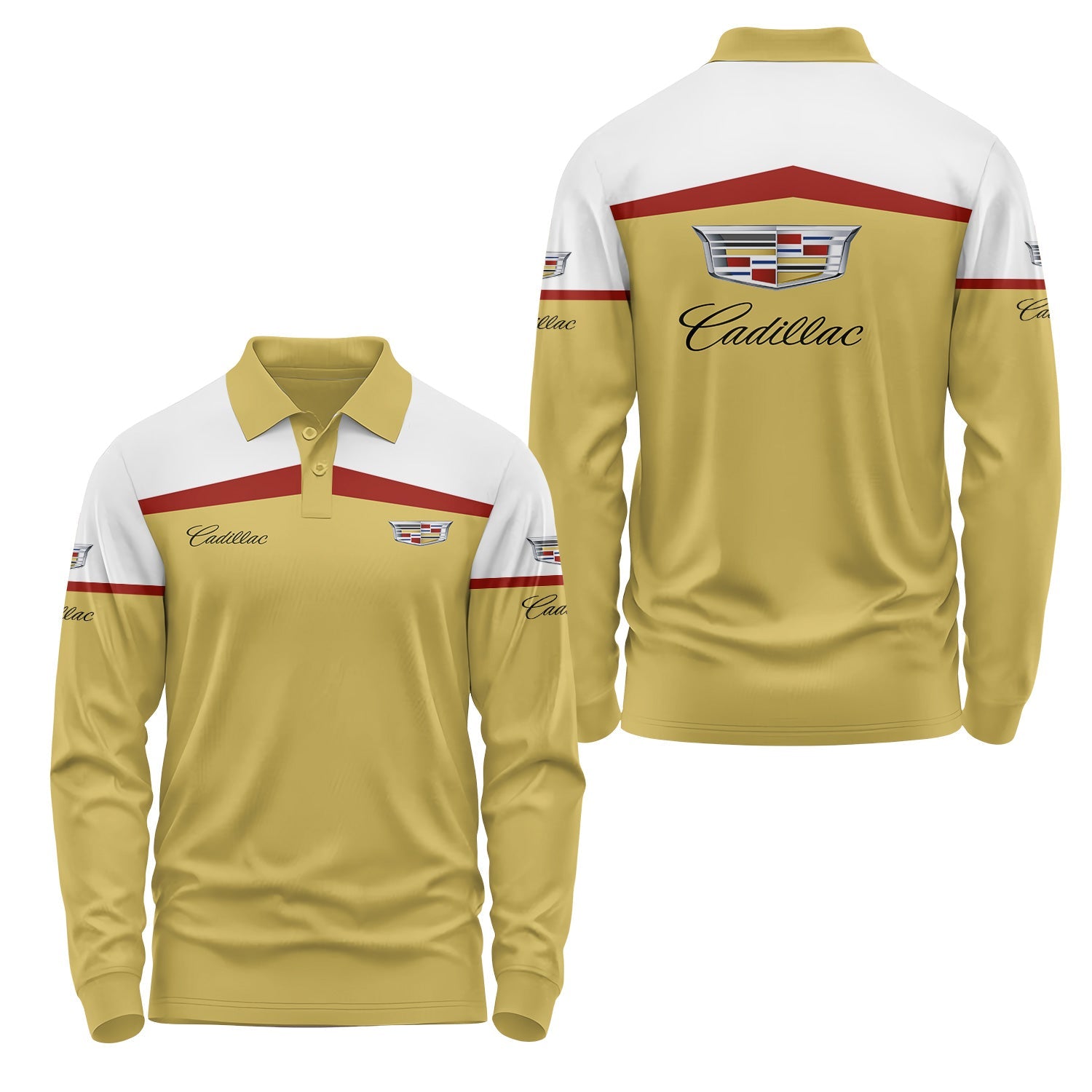 Cadillac Long Sleeve Polo USPL2798