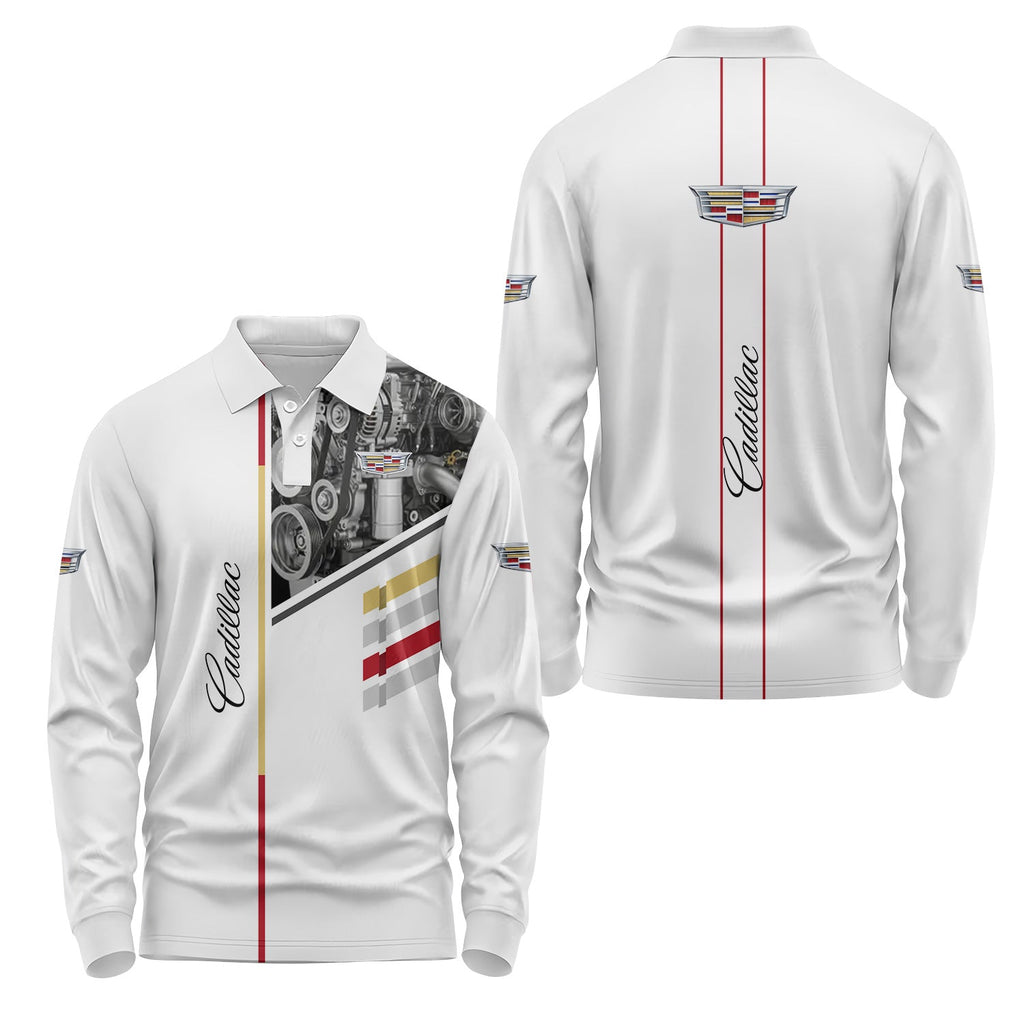Cadillac Long Sleeve Polo USPL2816