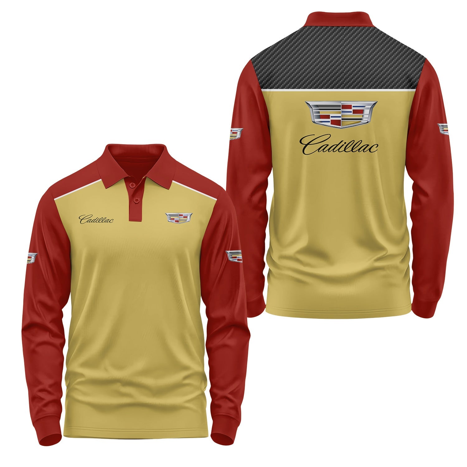 Cadillac Long Sleeve Polo USPL2794