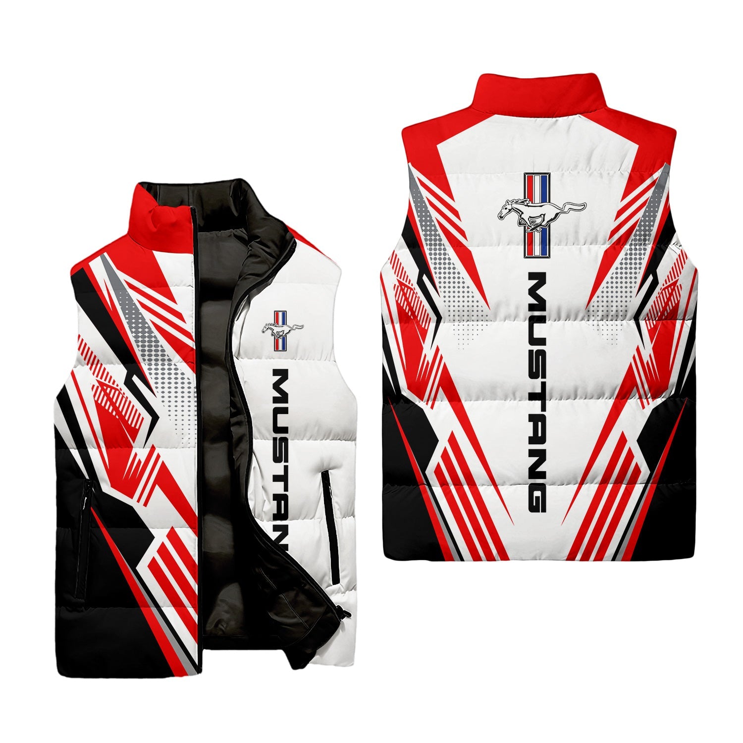 Ford Mustang Sleeveless Puffer Jacket USPL2715