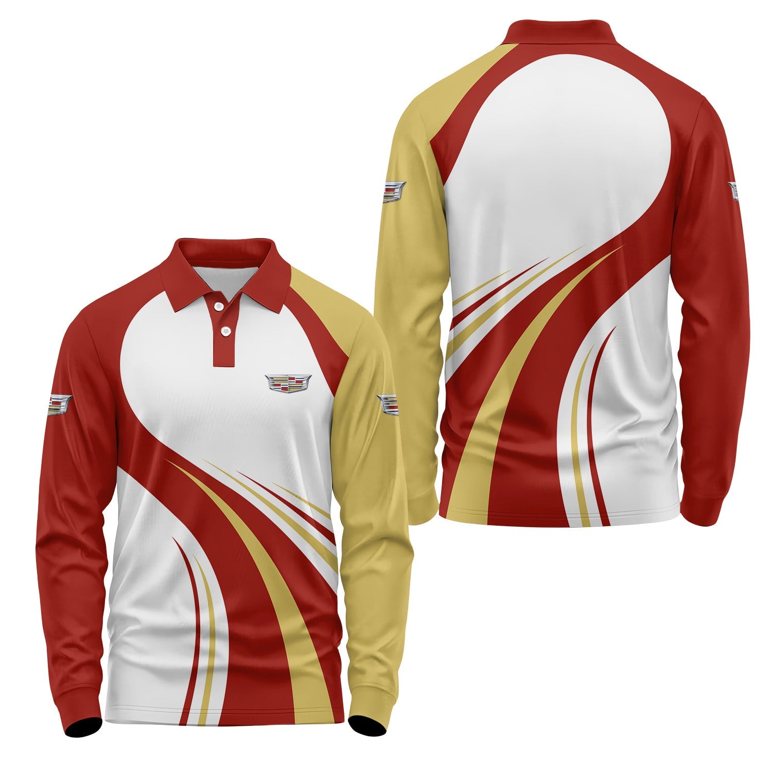Cadillac Long Sleeve Polo USPL2833