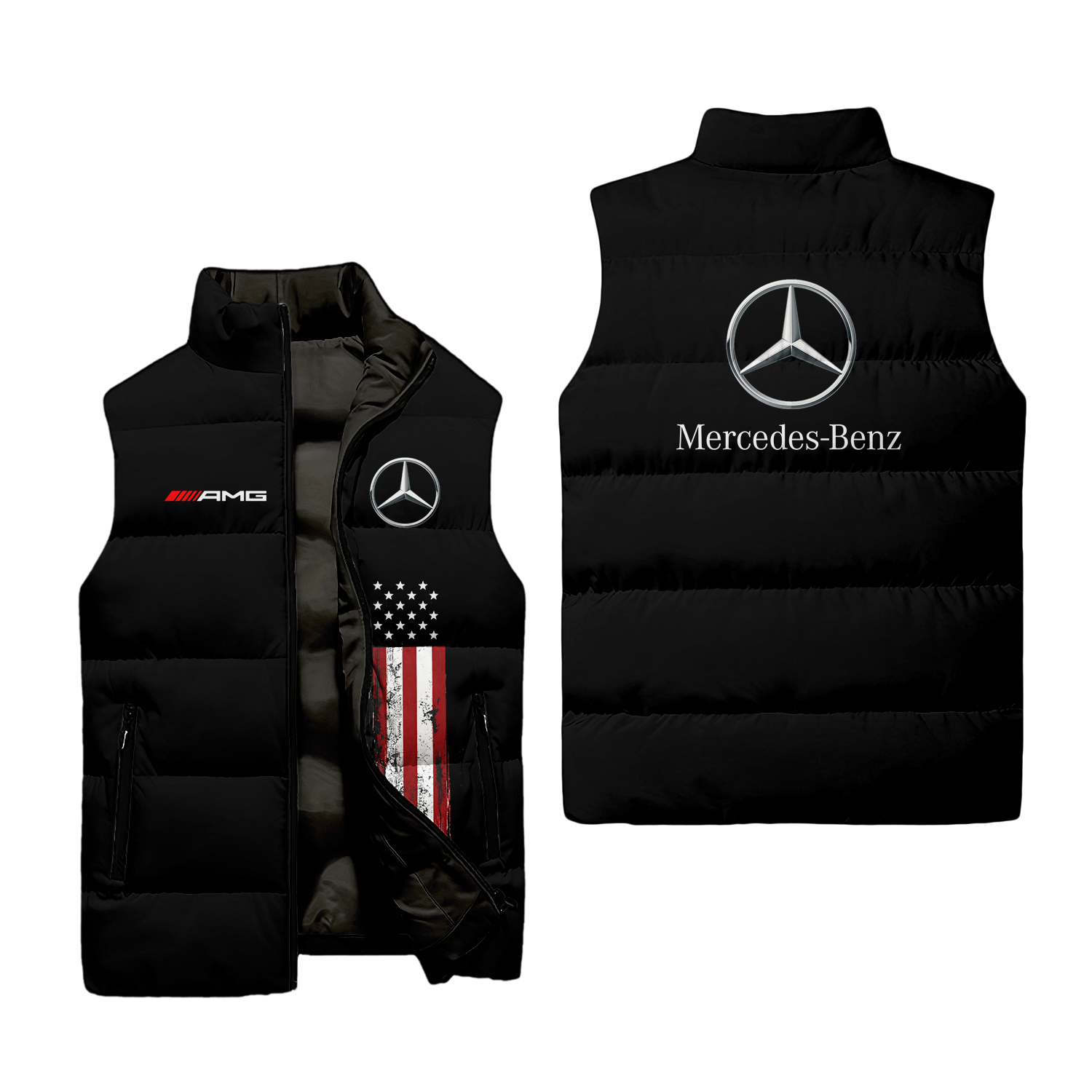 Mercedes Sleeveless Puffer Jacket MERC019