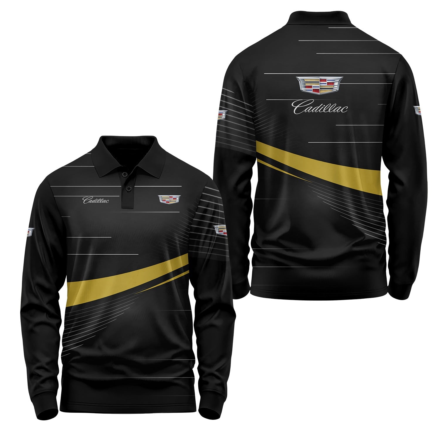 Cadillac Long Sleeve Polo USPL2819