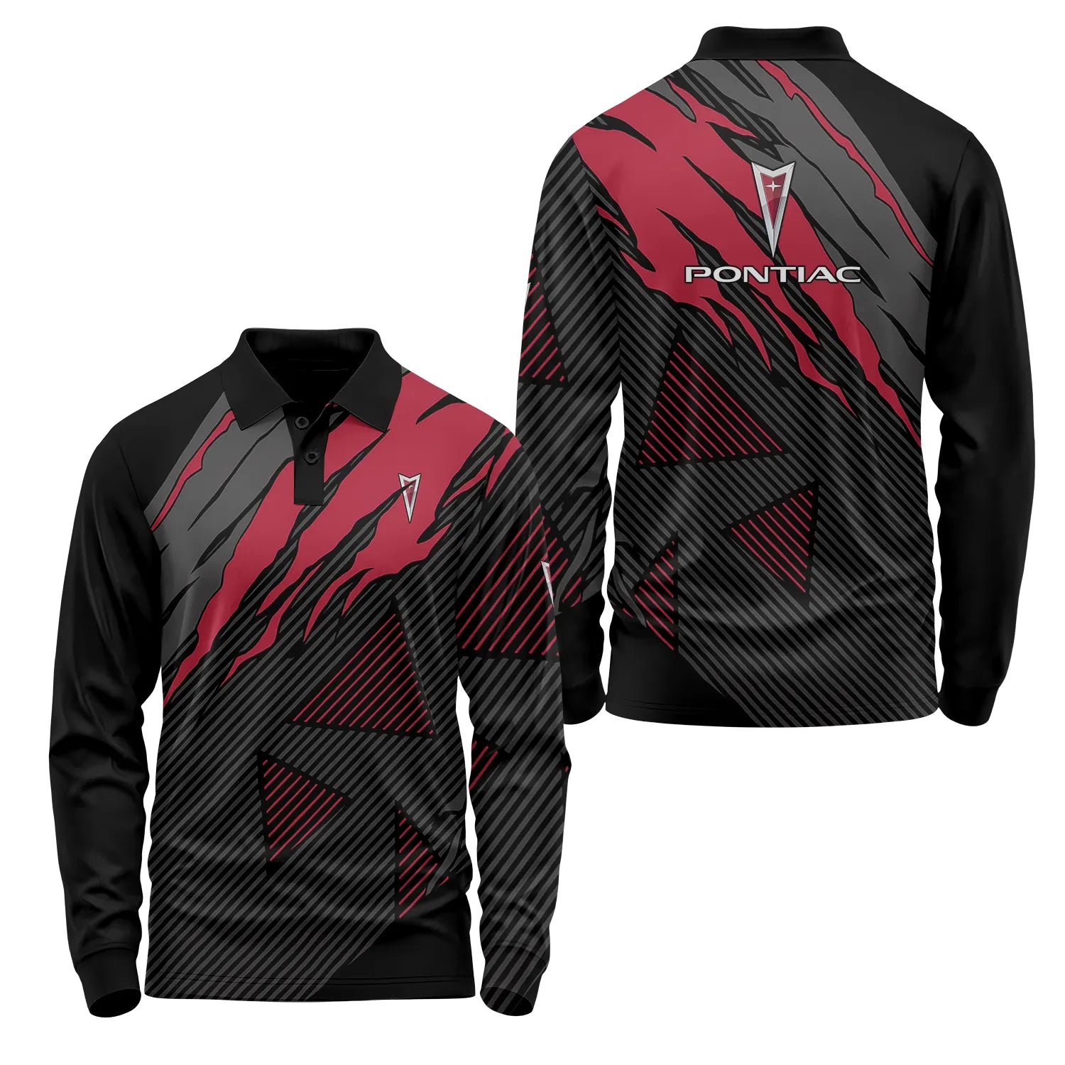 Pontiac Long Sleeve Polo SC009