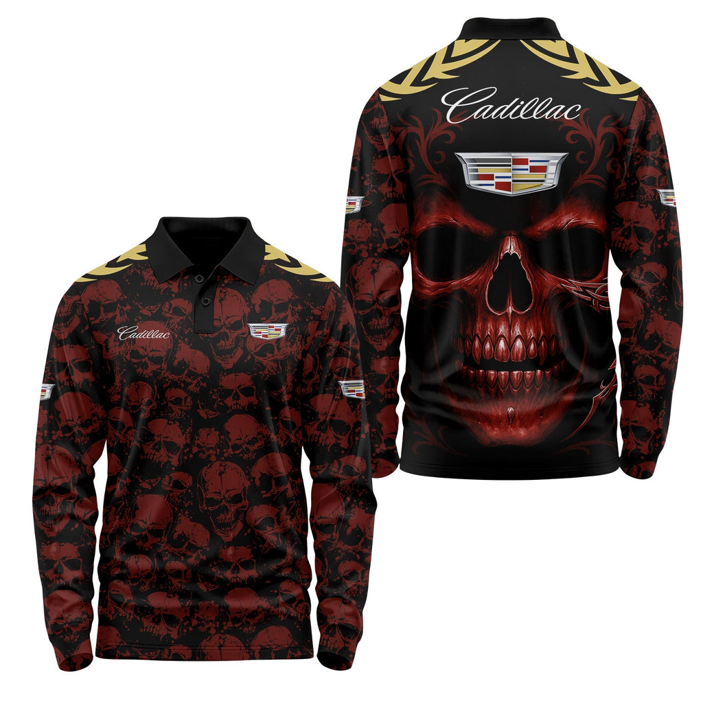 Cadillac Long Sleeve Polo USPL2795