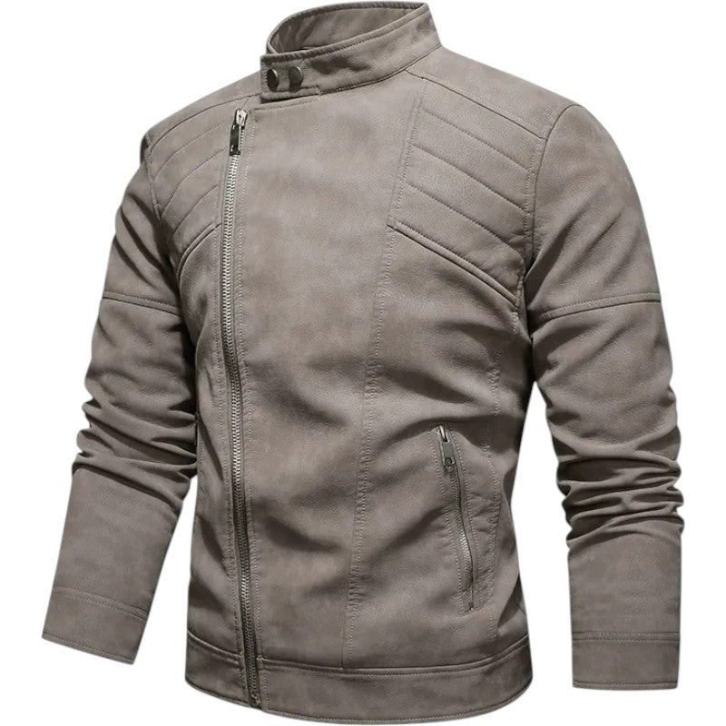 BOGO | Men's PU Leather Jacket with Fleece Lining, Zipper Closure V2