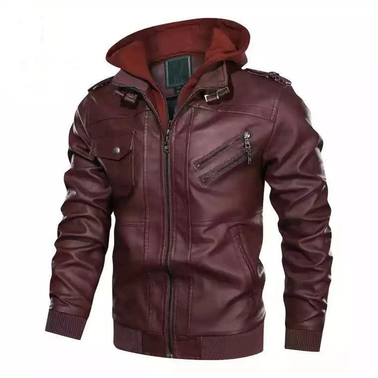 BOGO | Men’s Premium Hooded Leather Jacket