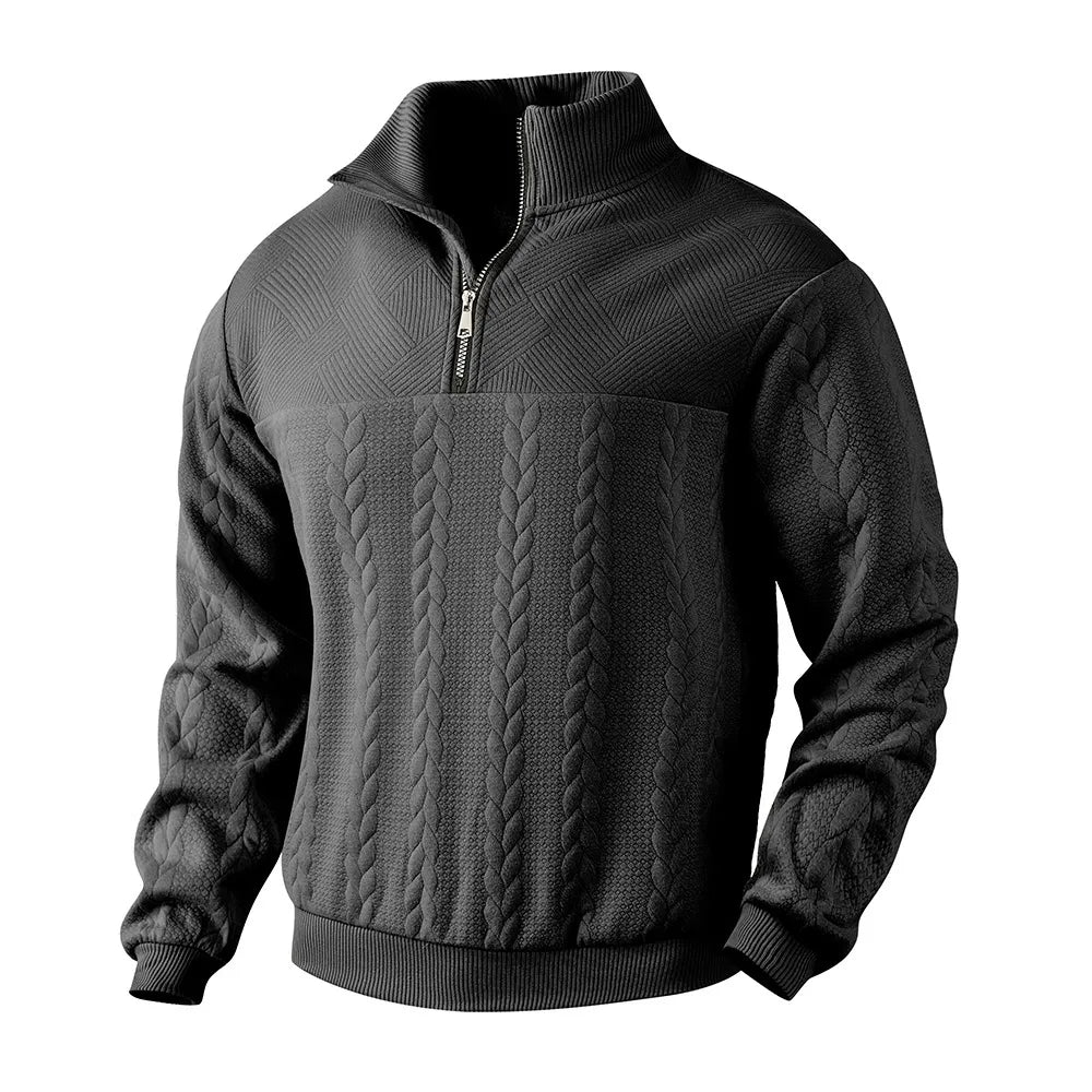 BOGO | Men’s Premium Jacquard Half-Zip Sweatshirt