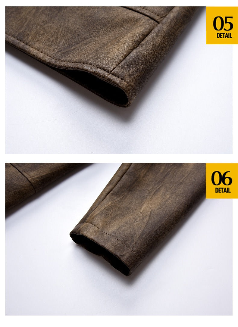 BOGO | Men's Retro PU Leather Motorcycle Jacket V1