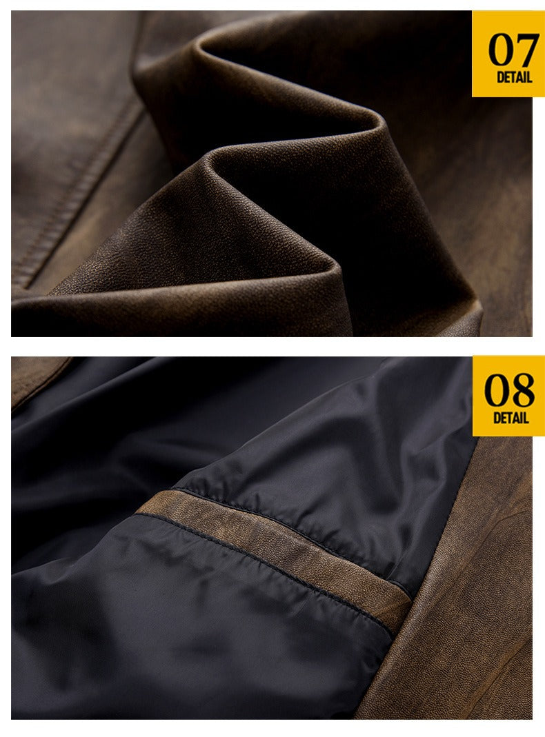BOGO | Men's Retro PU Leather Motorcycle Jacket V1