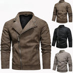 BOGO | Men's PU Leather Jacket with Fleece Lining, Zipper Closure V2